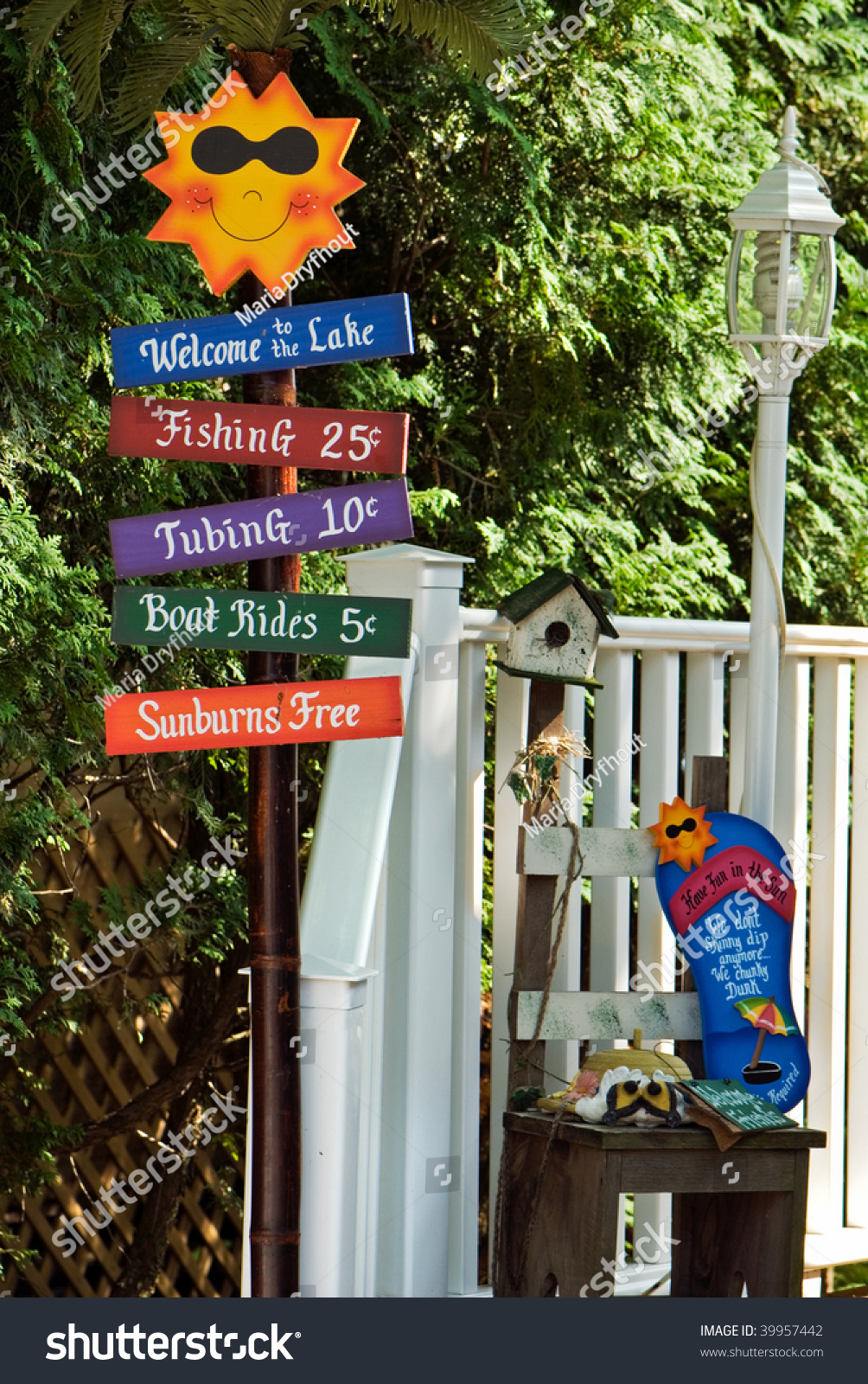 Fun Summer Signs Backyard Stock Photo Edit Now 39957442