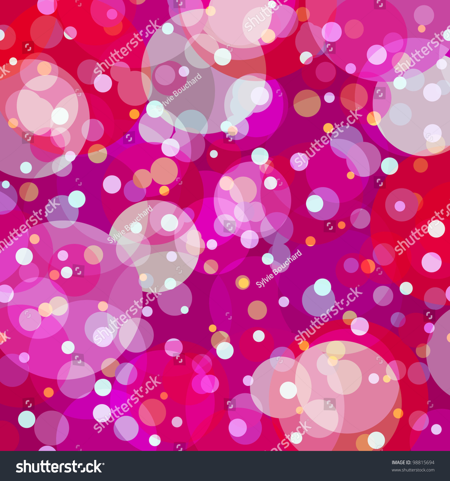 Fun, Young And Happy Background With Overlayed Bubbles Of Varying ...