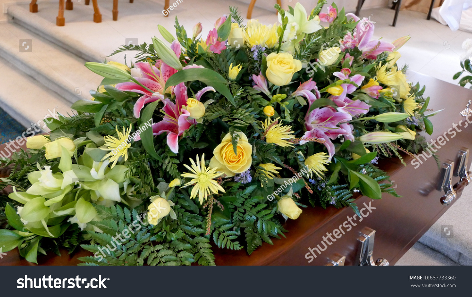 Funeral Casket Coffin Burial Farewell Death Stock Photo Edit Now