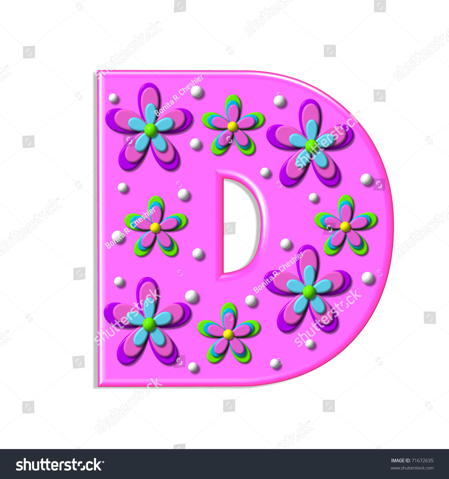Funky Hot Pink Letter D Part Stock Illustration 71672635 - Shutterstock
