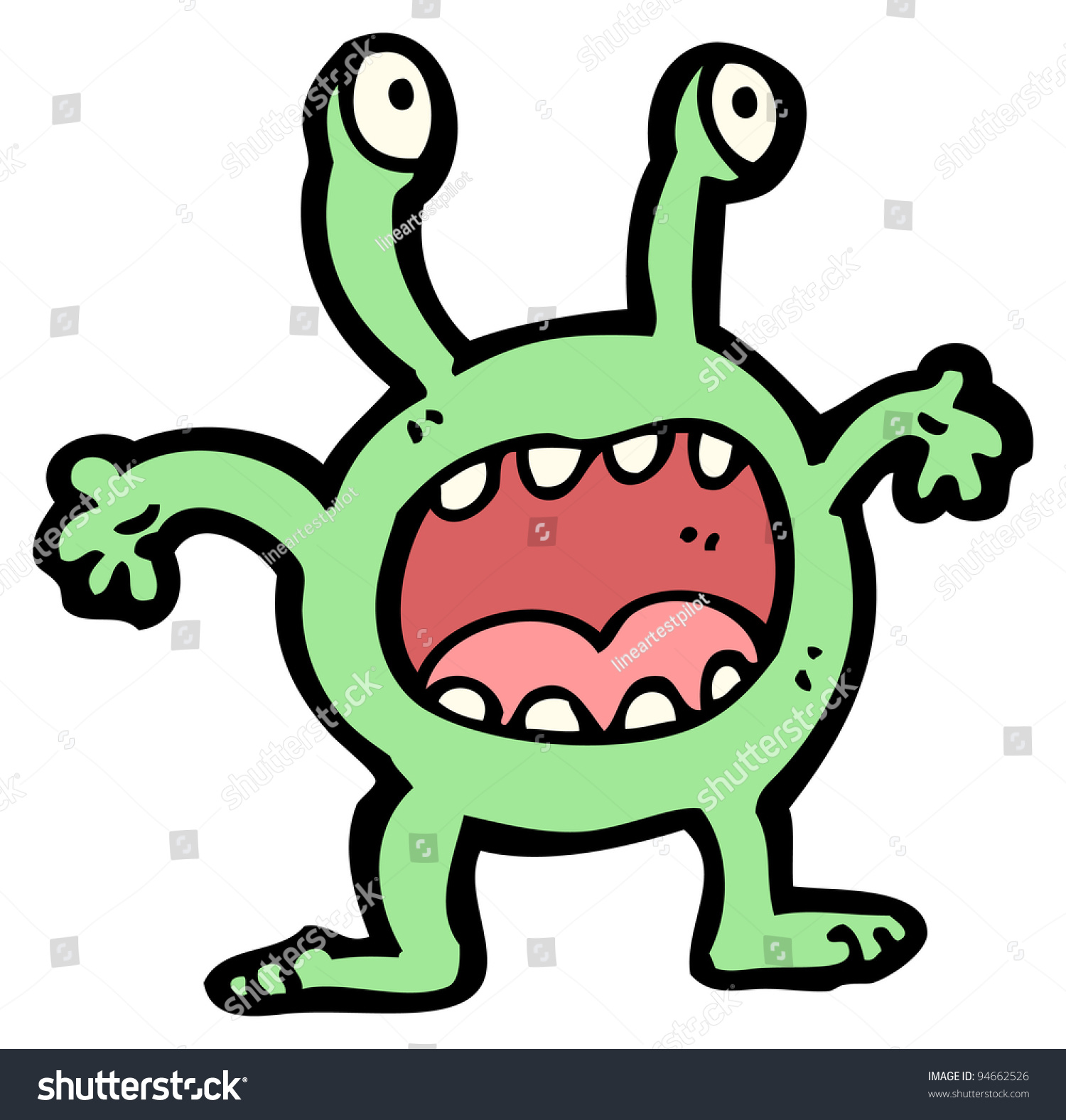 Funny Alien Cartoon Stock Illustration 94662526 - Shutterstock