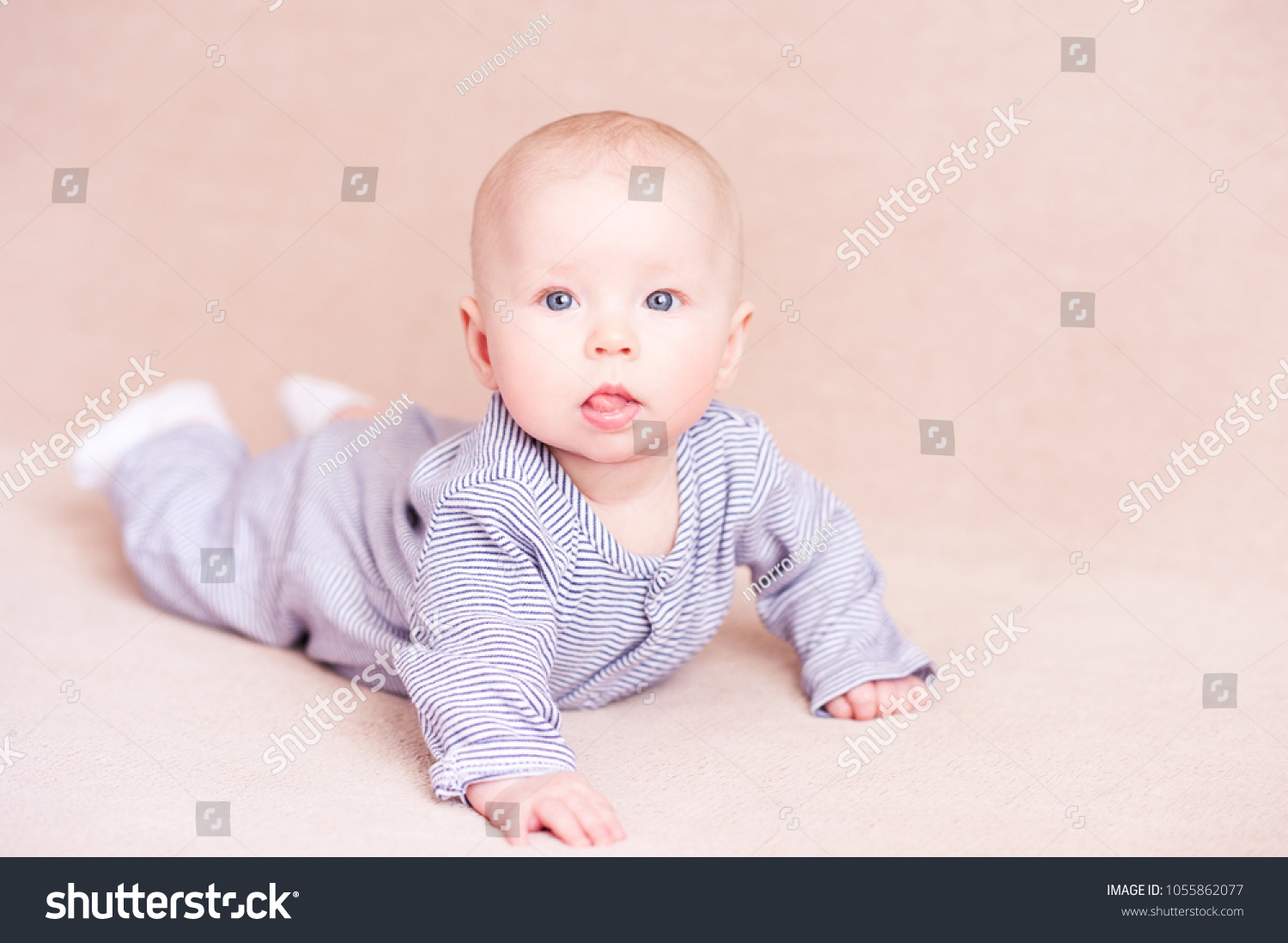 Funny Baby Boy 12 Month Old Stock Photo Edit Now 1055862077