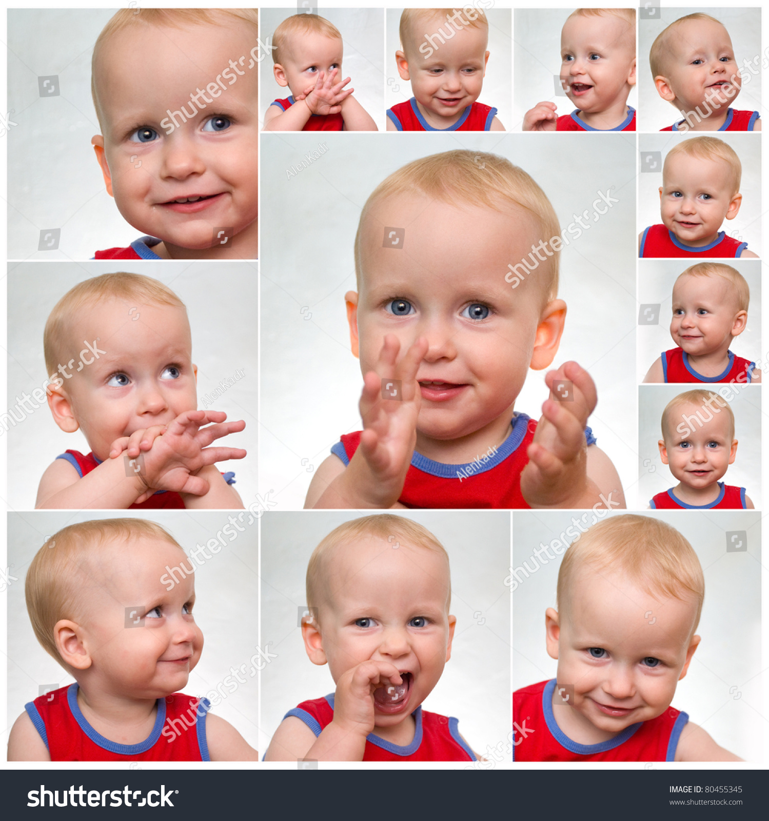 Funny Baby Face Different Angles Stock Photo Edit Now 80455345