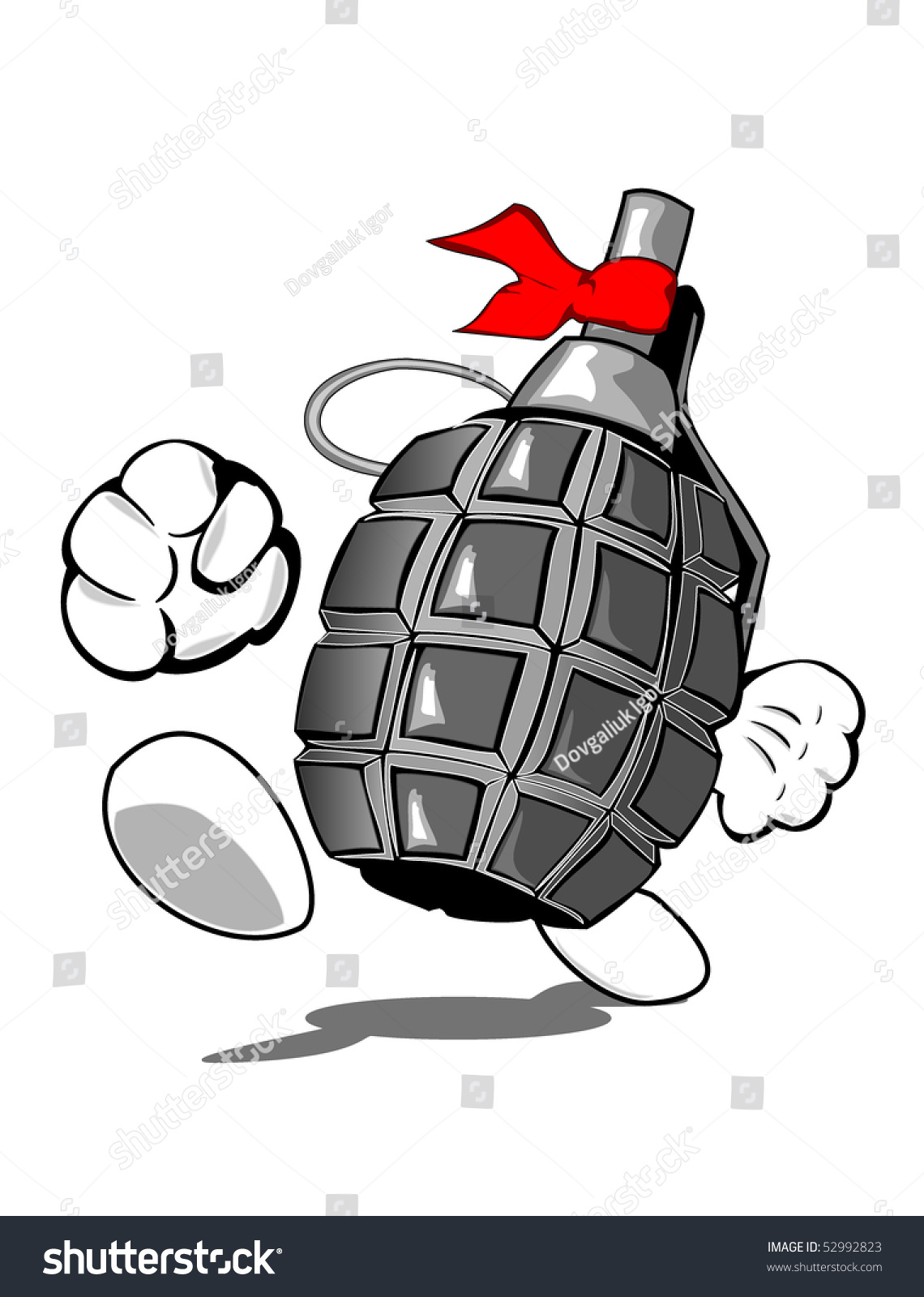 Funny Brave Grenade - Raster Version Stock Photo 52992823 : Shutterstock