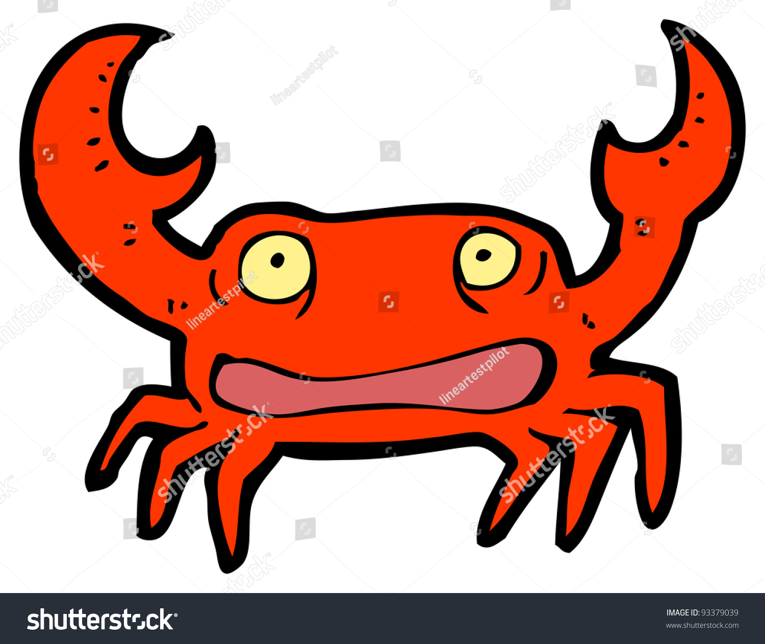 Funny Cartoon Crab Stock Illustration 93379039 - Shutterstock