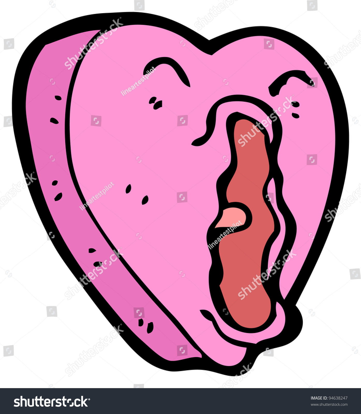 Funny Cartoon Love Heart Stock Photo 94638247 : Shutterstock