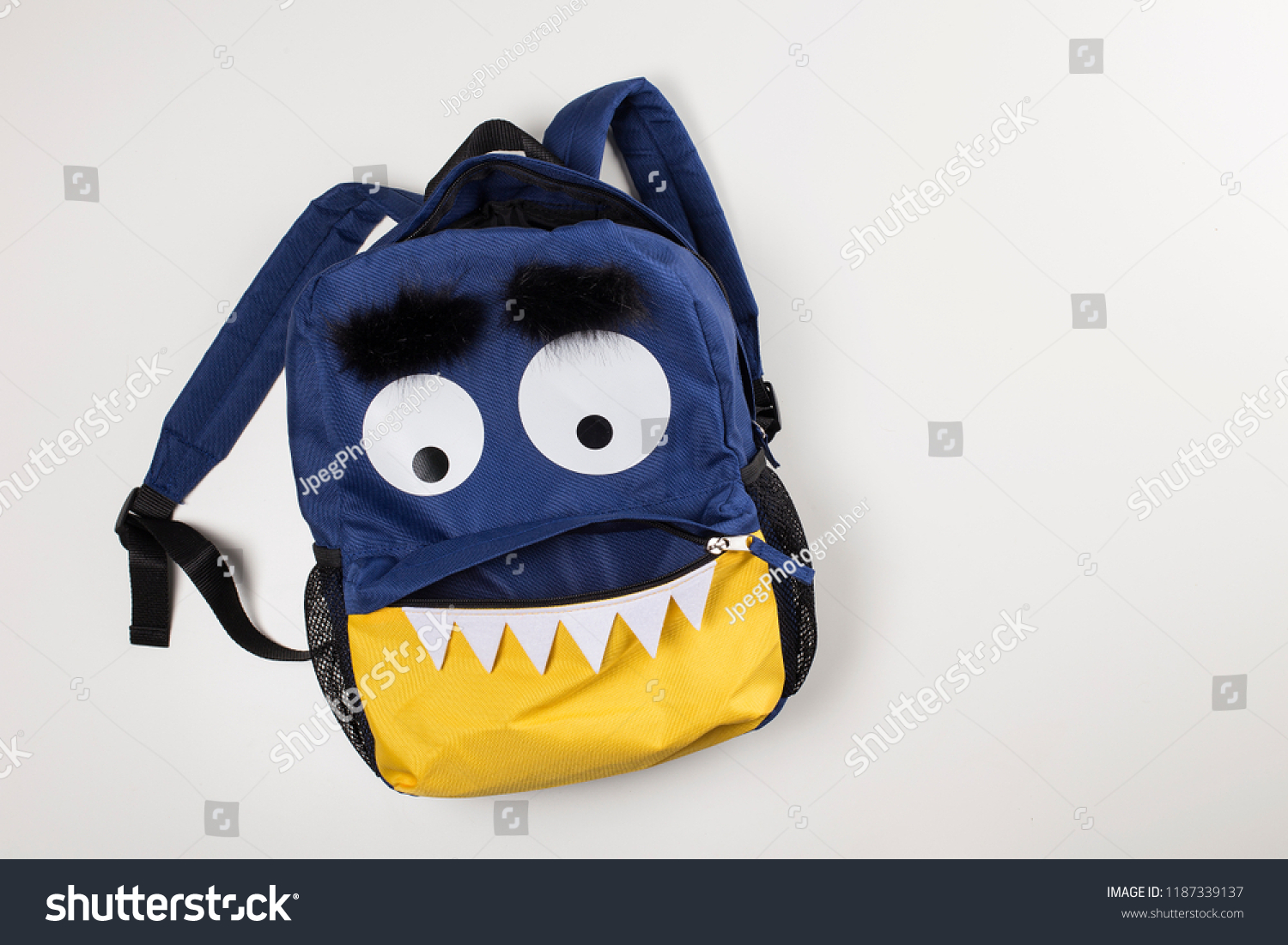 Funny Children Backpack Monster Face 