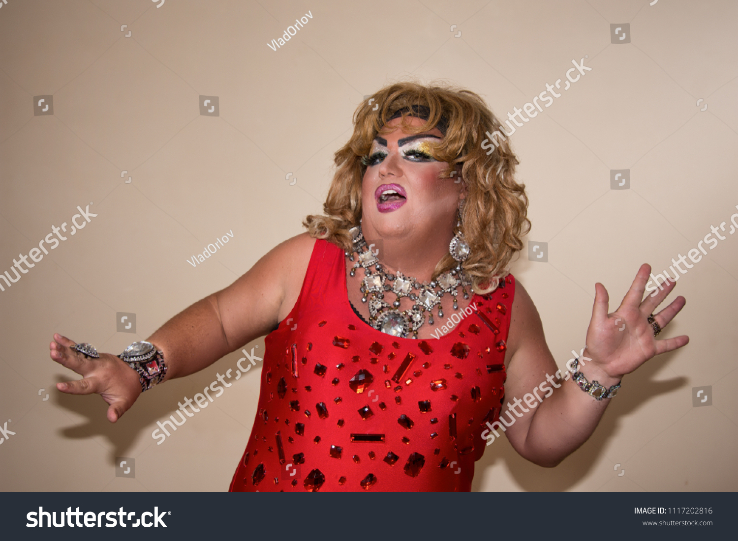 Funny Drag Queen Crossdresser Actor Stock Photo Edit Now 1117202816