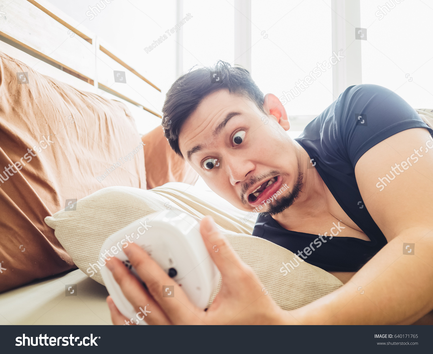 Funny Face Asian Man Shocked He Stock Photo (Edit Now) 640171765