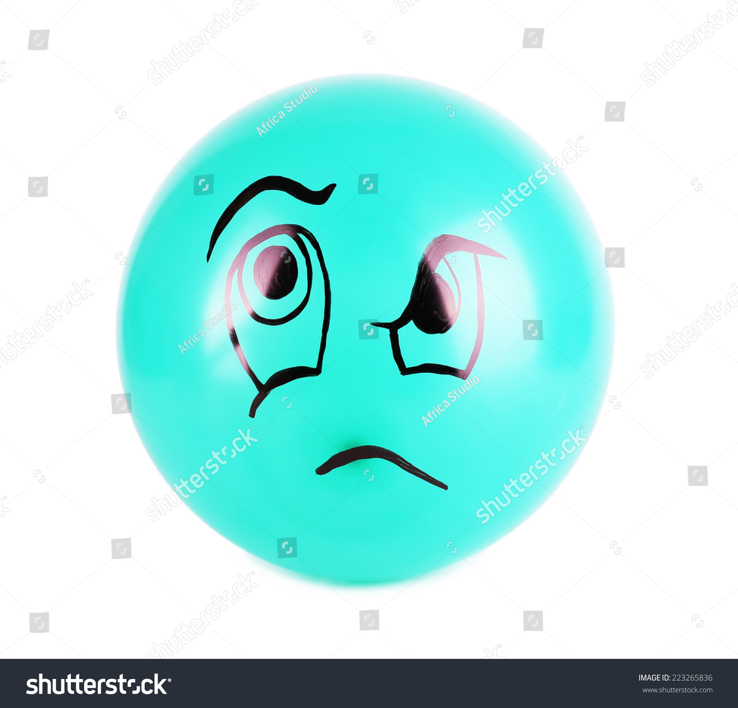 Funny Face Drawn On Balloon Isolated Stock Photo Edit Now