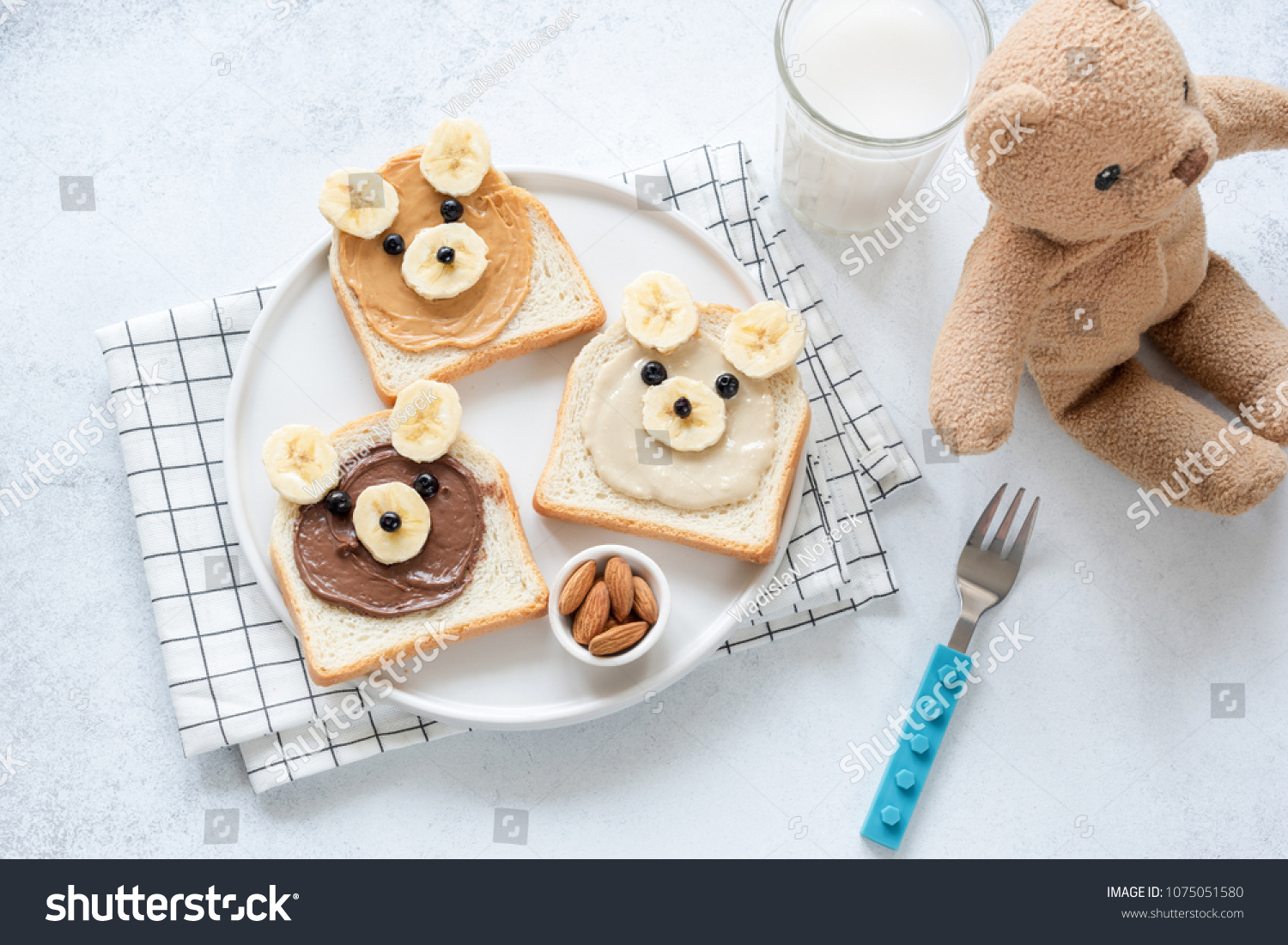 Funny Food Art Breakfast Toast Kids Stock Photo Edit Now