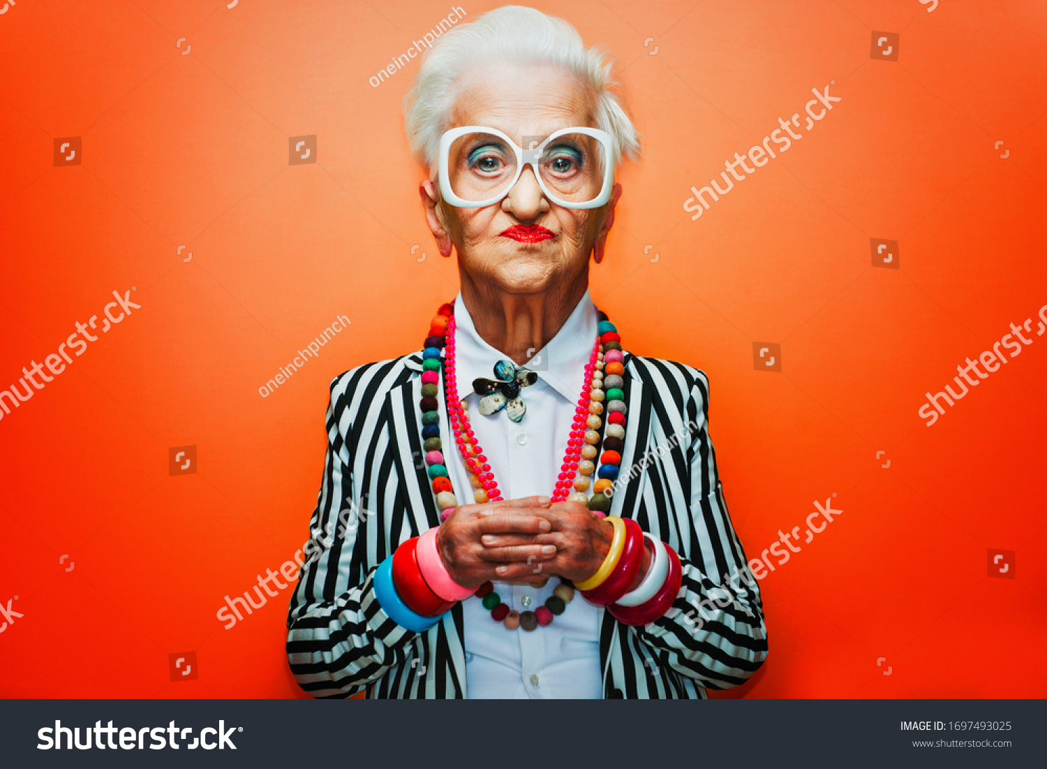 Funny Grandmother Portraits Senior Old Woman Stock Photo (Edit Now ...