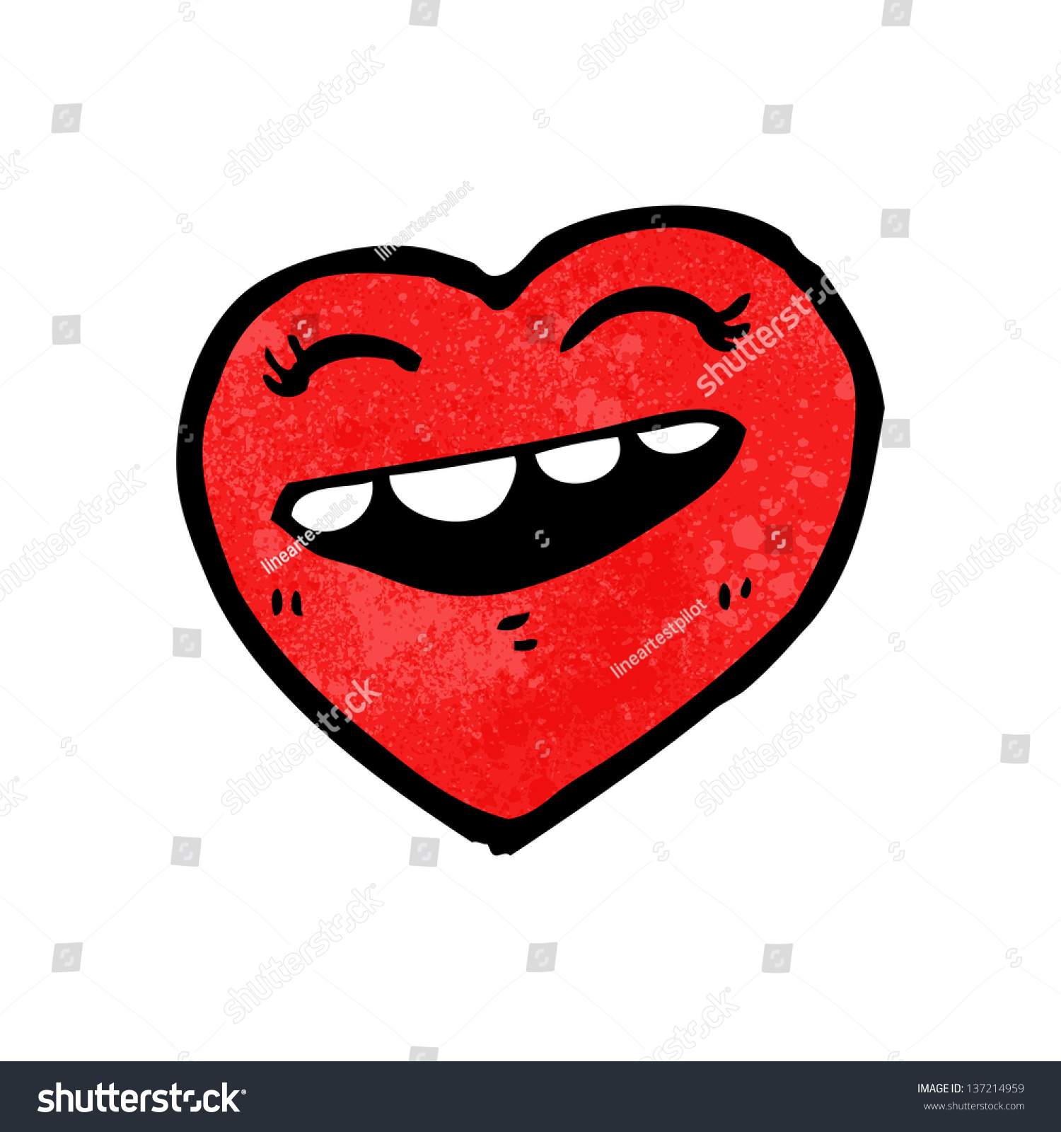 Funny Heart Cartoon Character Stock Illustration 137214959 Shutterstock 