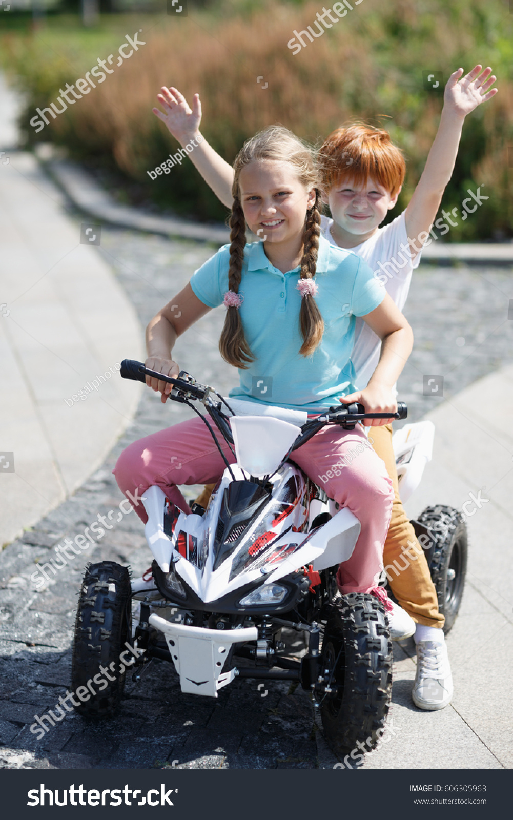 girl drive bike