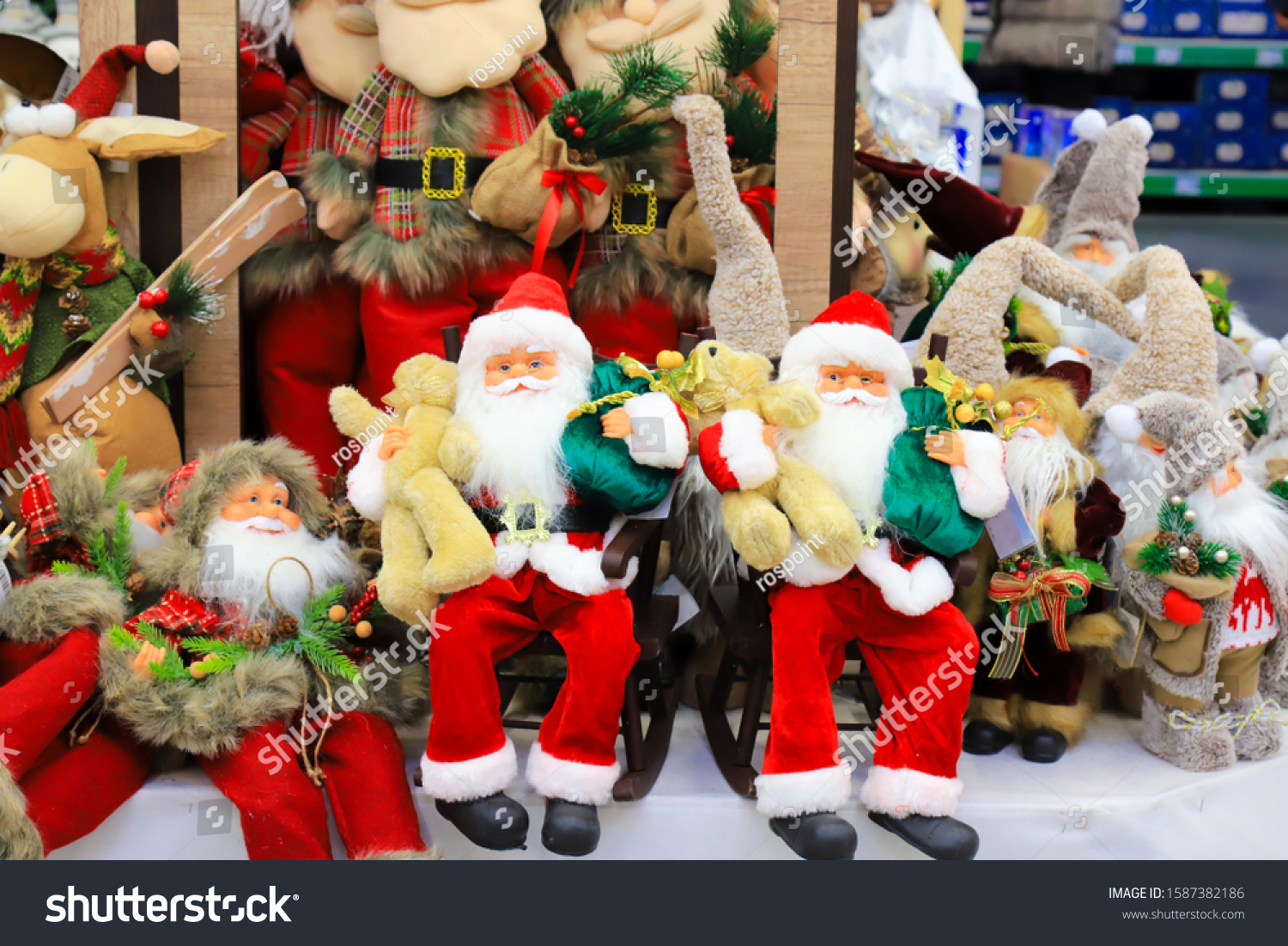 Funny 2022 Christmas Toys Funny Red Smiling Santa Claus Favorite Stock Photo 1587382186 | Shutterstock