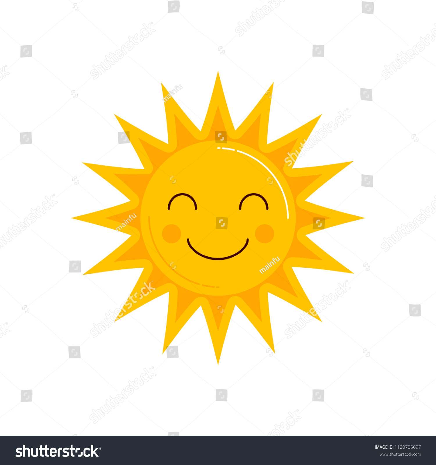 Funny Smiling Cartoon Characters Sun Stock Illustration 1120705697 ...