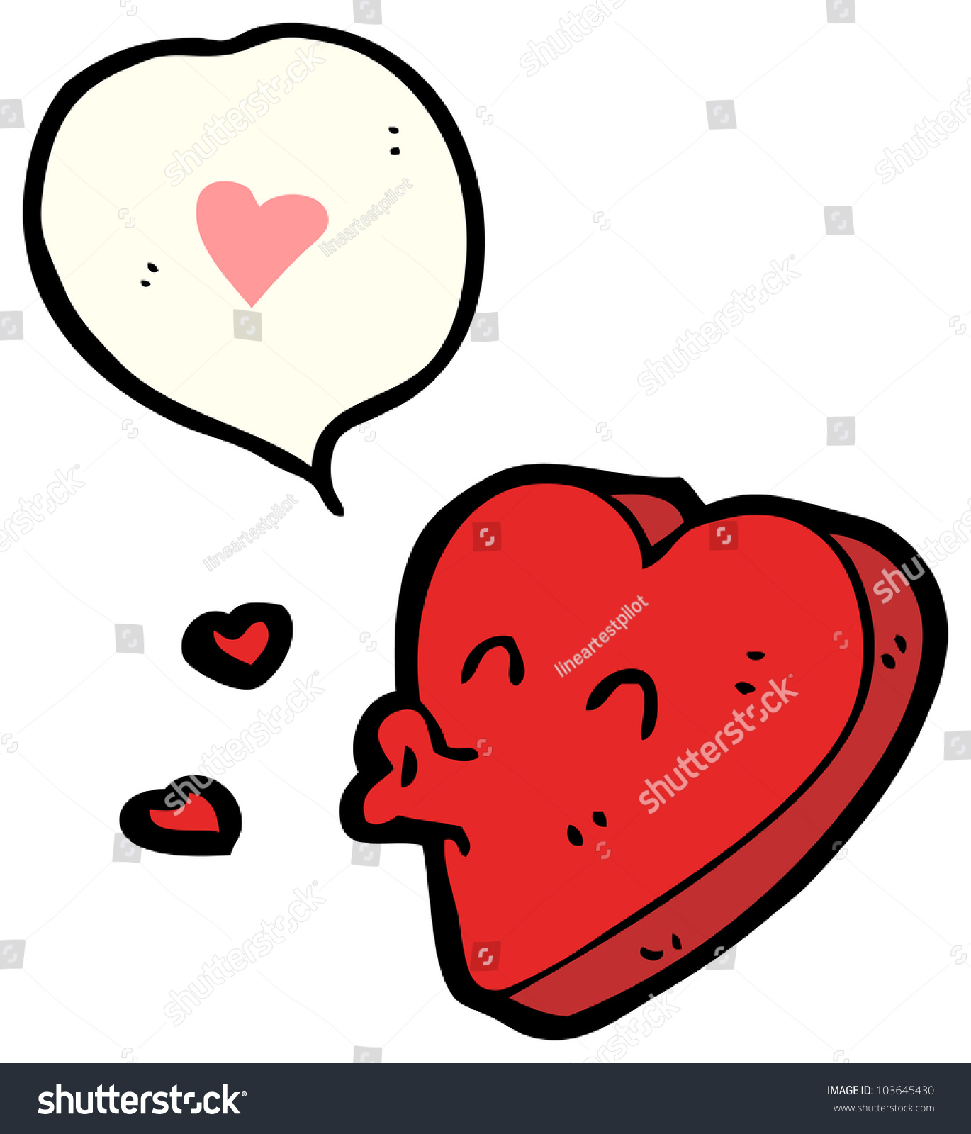 Funny Valentine'S Day Heart Cartoon Stock Photo 103645430 : Shutterstock