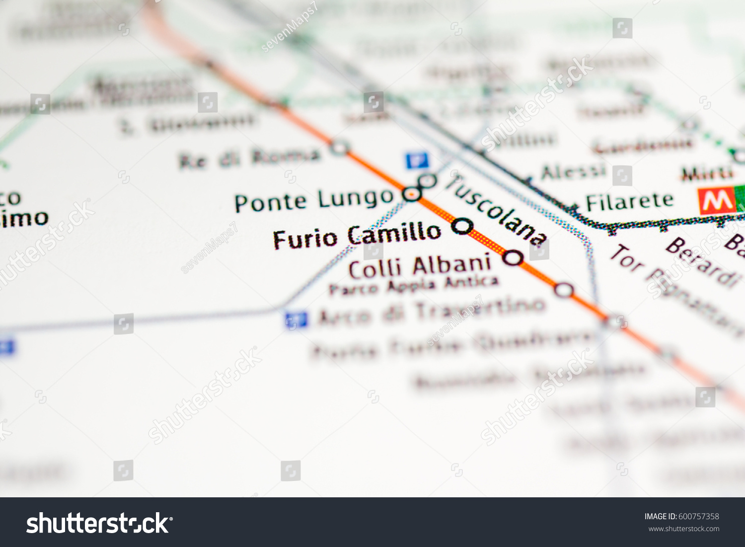 Furio Camillo Station Rome Metro Map Stock Photo Edit Now