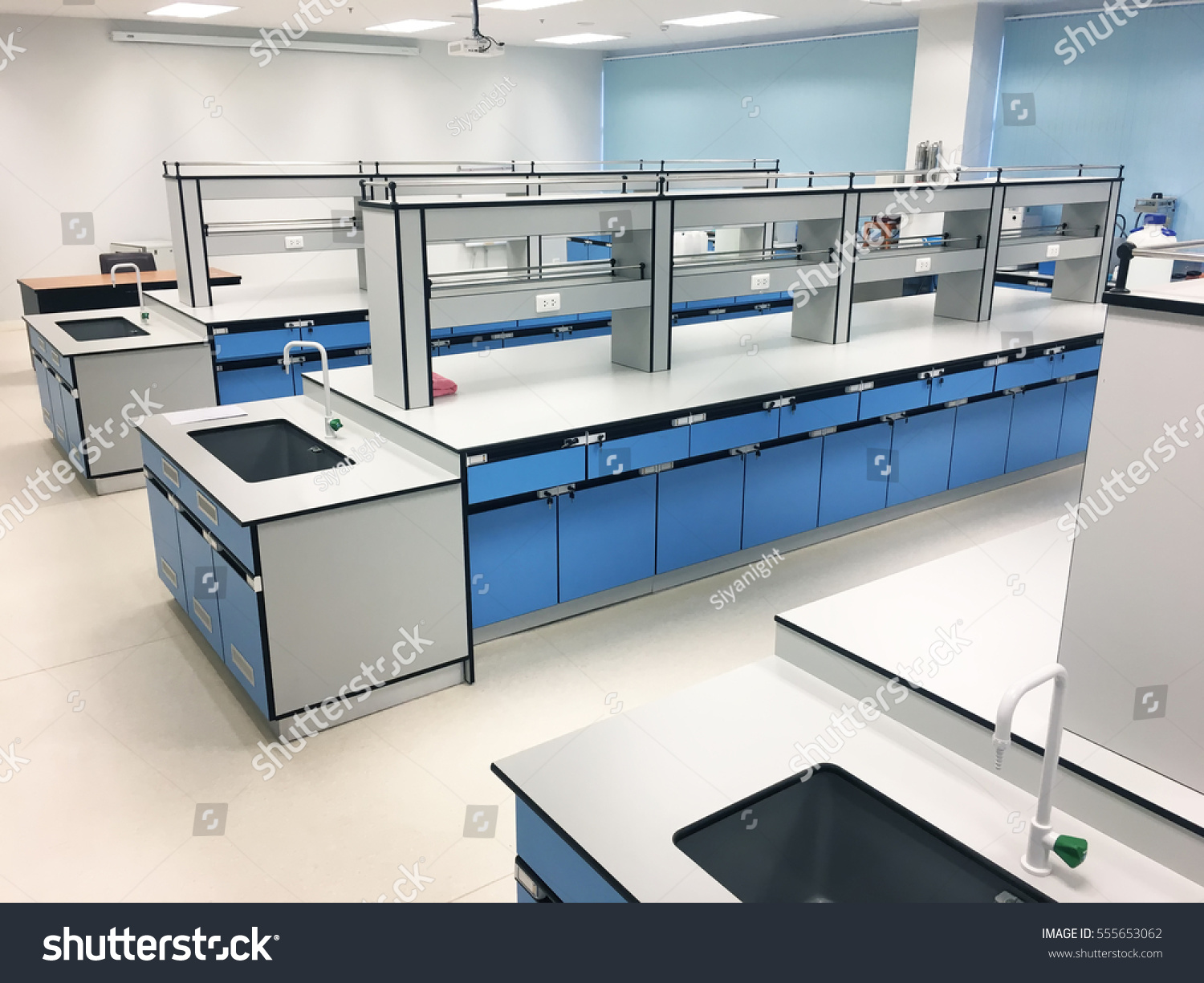 Furniture Laboratory Chemical Science Classroom School Stock