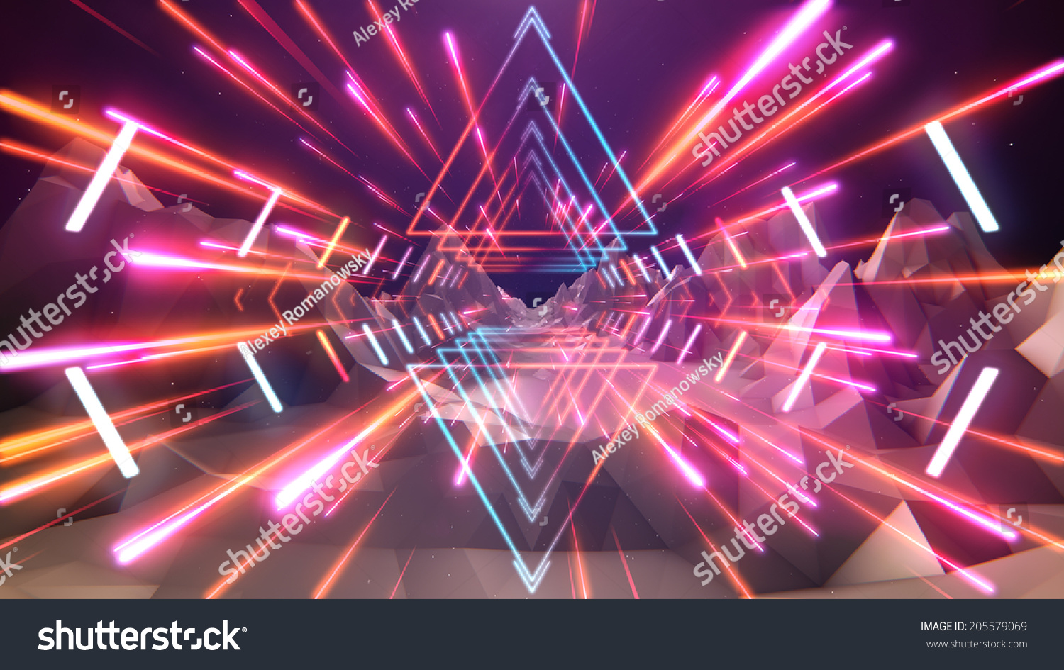 Futuristic Space Landscape. Stock Photo 205579069 : Shutterstock