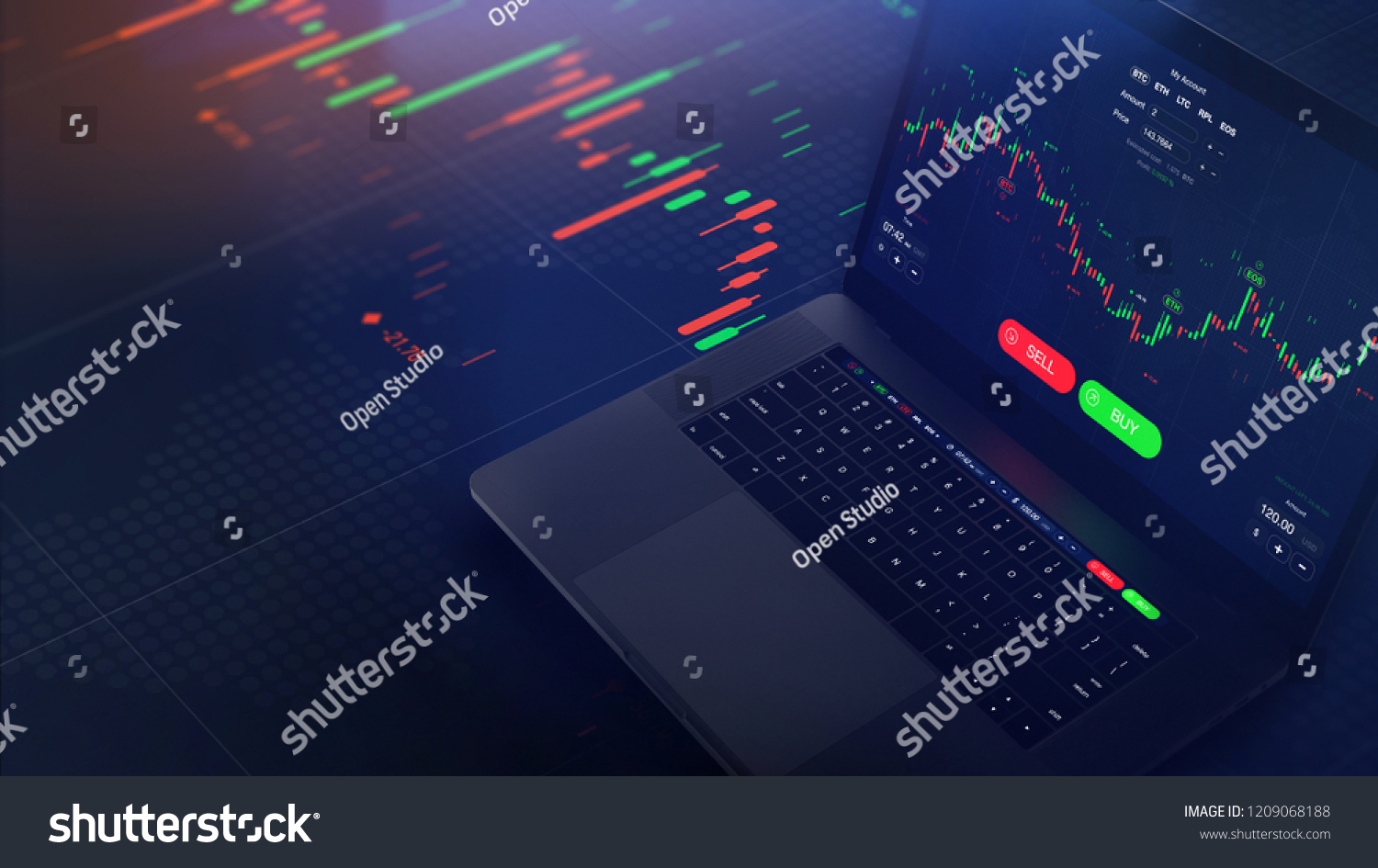 Stock trading laptop Images, Stock Photos & Vectors | Shutterstock