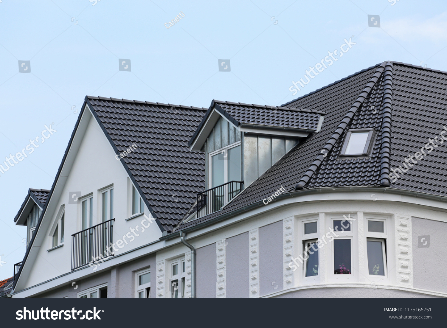 Gable Dormer On Gray Building Stock Photo Edit Now 1175166751