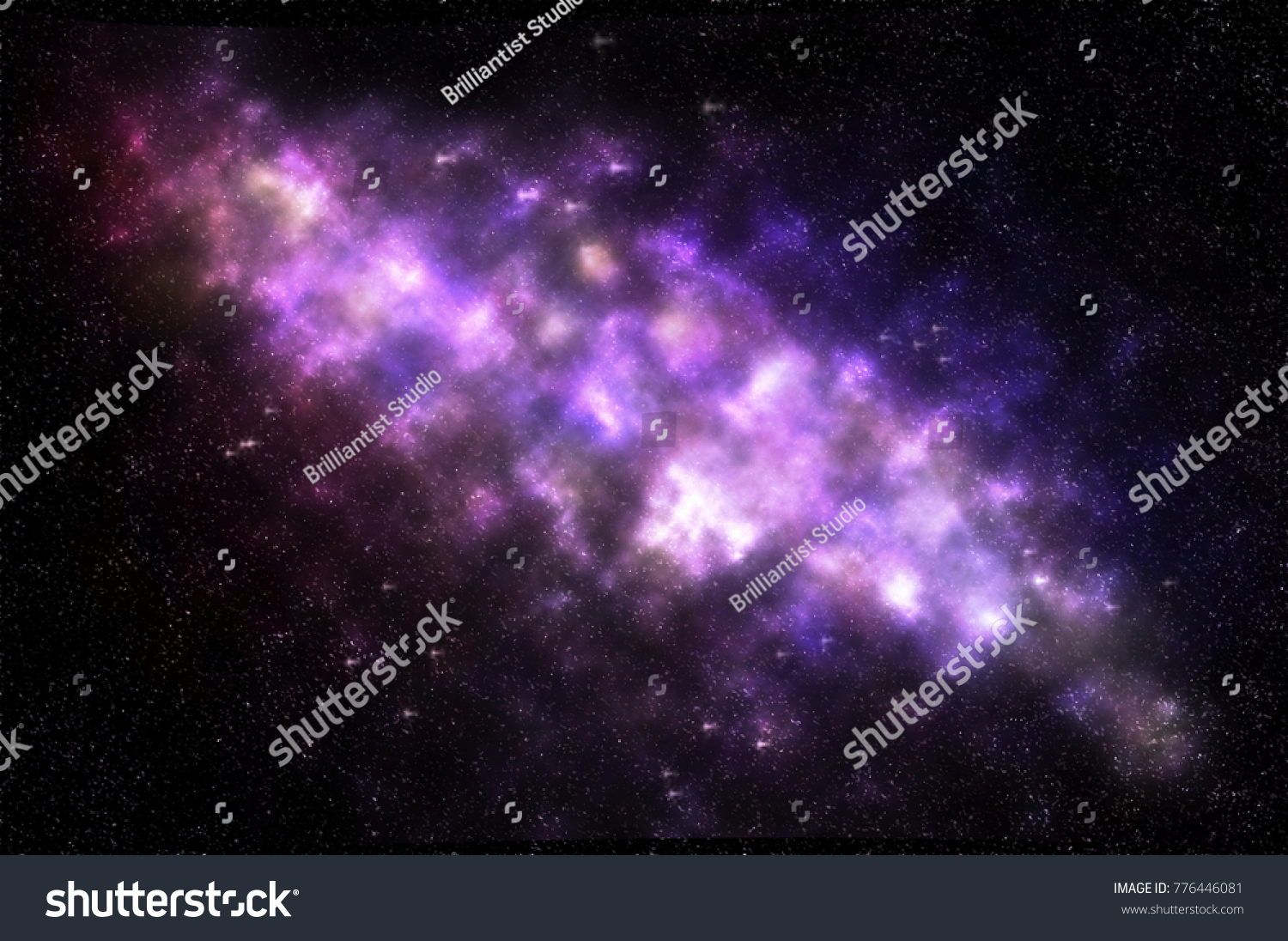 Galaxy Background Space Universe Nebula Star Stock Illustration