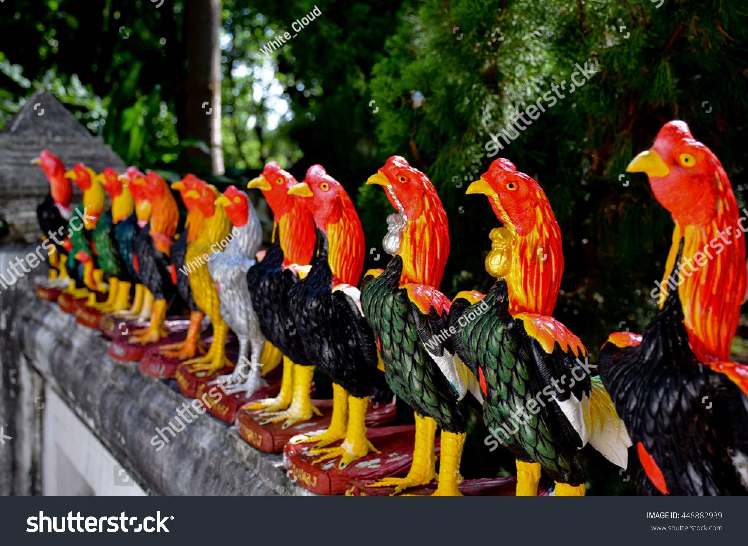 Gamecock Statue Native Thai Thailand Stock Photo (Edit Now) 448882939