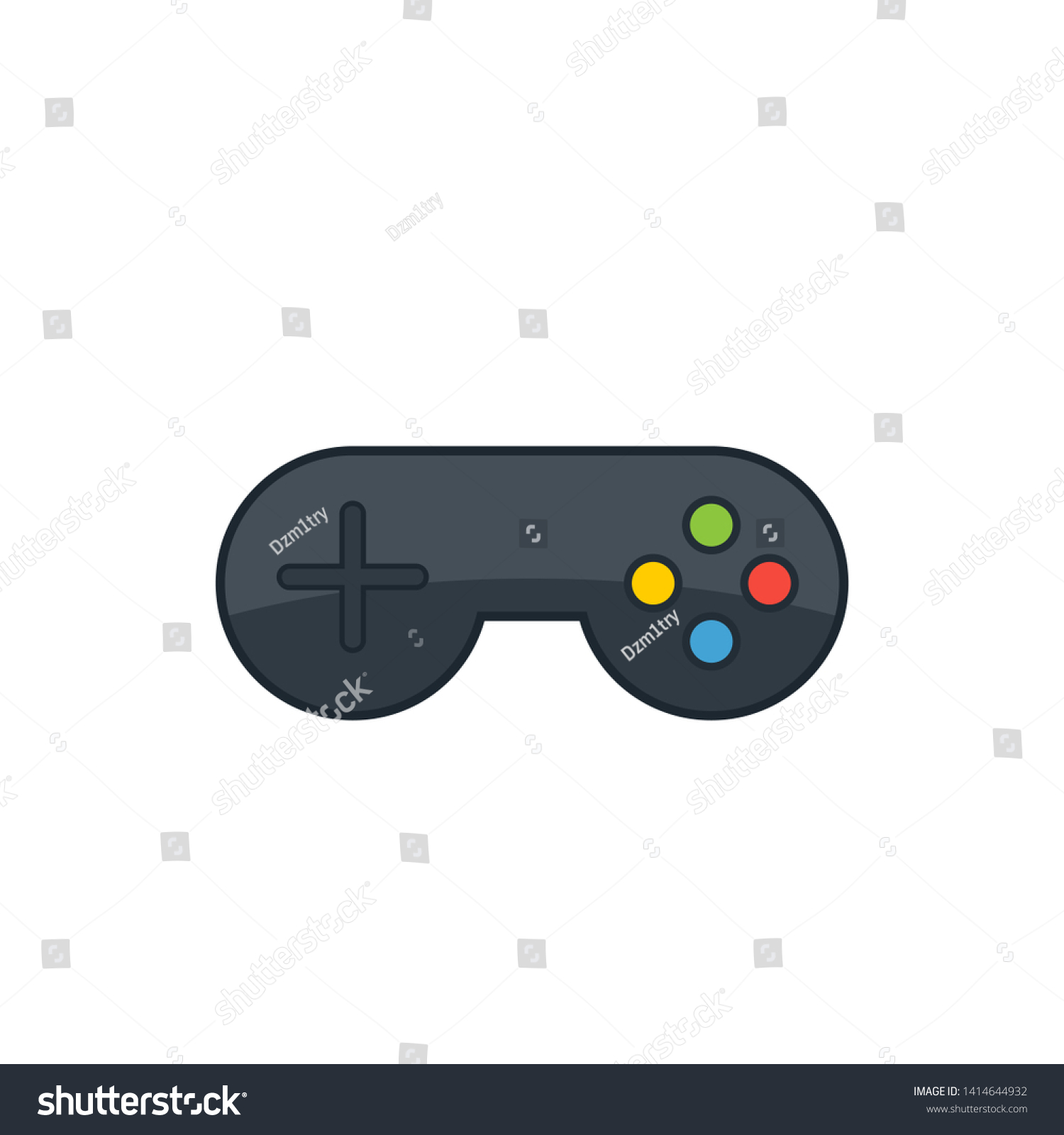 Gamepad Simple Icon Clipart Image Isolated Stock Illustration ...