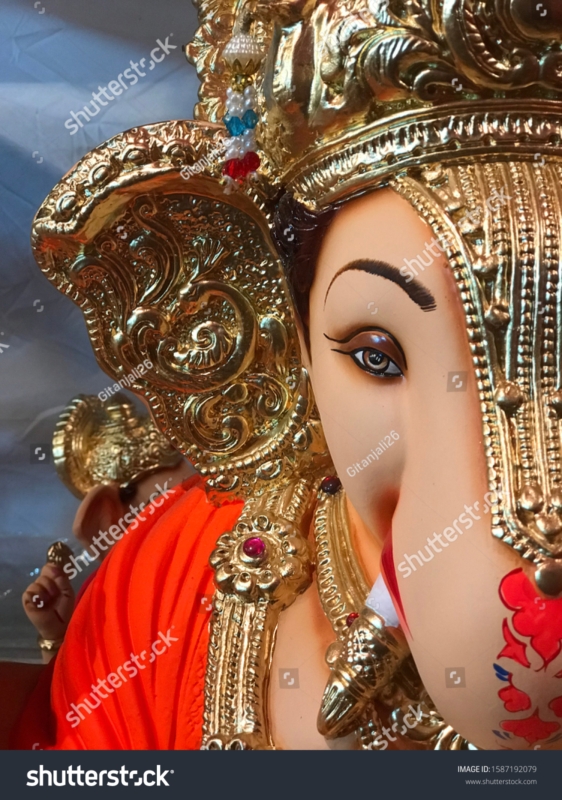 Ganpati Bappa Idol Beautiful Sculpture Stock Photo Edit Now 1587192079 Ganpati bappa status video भगवान गणेश, जिसे आमतौर पर गणपति के रूप में जाना जाता है, आमतौर पर पूरे भारत में घरों और कार्यालयों में एक बंडल, मुस्कुराते हुए, और कुछ हद तक डरपोक देवता के रूप में चित्रित किया जाता ganpati bappa status in marathi,ganesh chaturthi wishes in marathi →. https www shutterstock com image photo ganpati bappa idol beautiful sculpture 1587192079