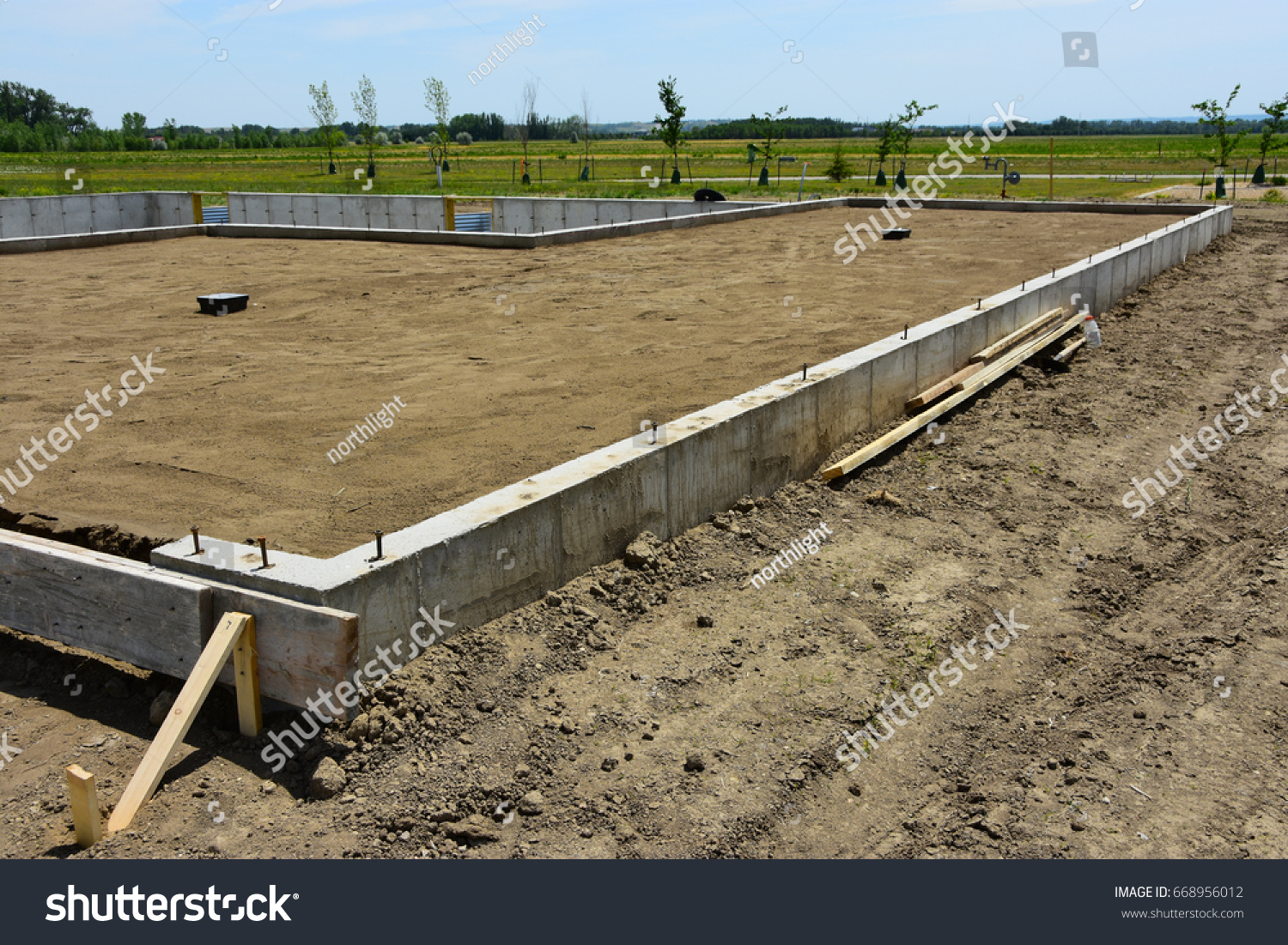 Garage Floor Slab Ready Concrete Pour Stock Photo Edit Now 668956012