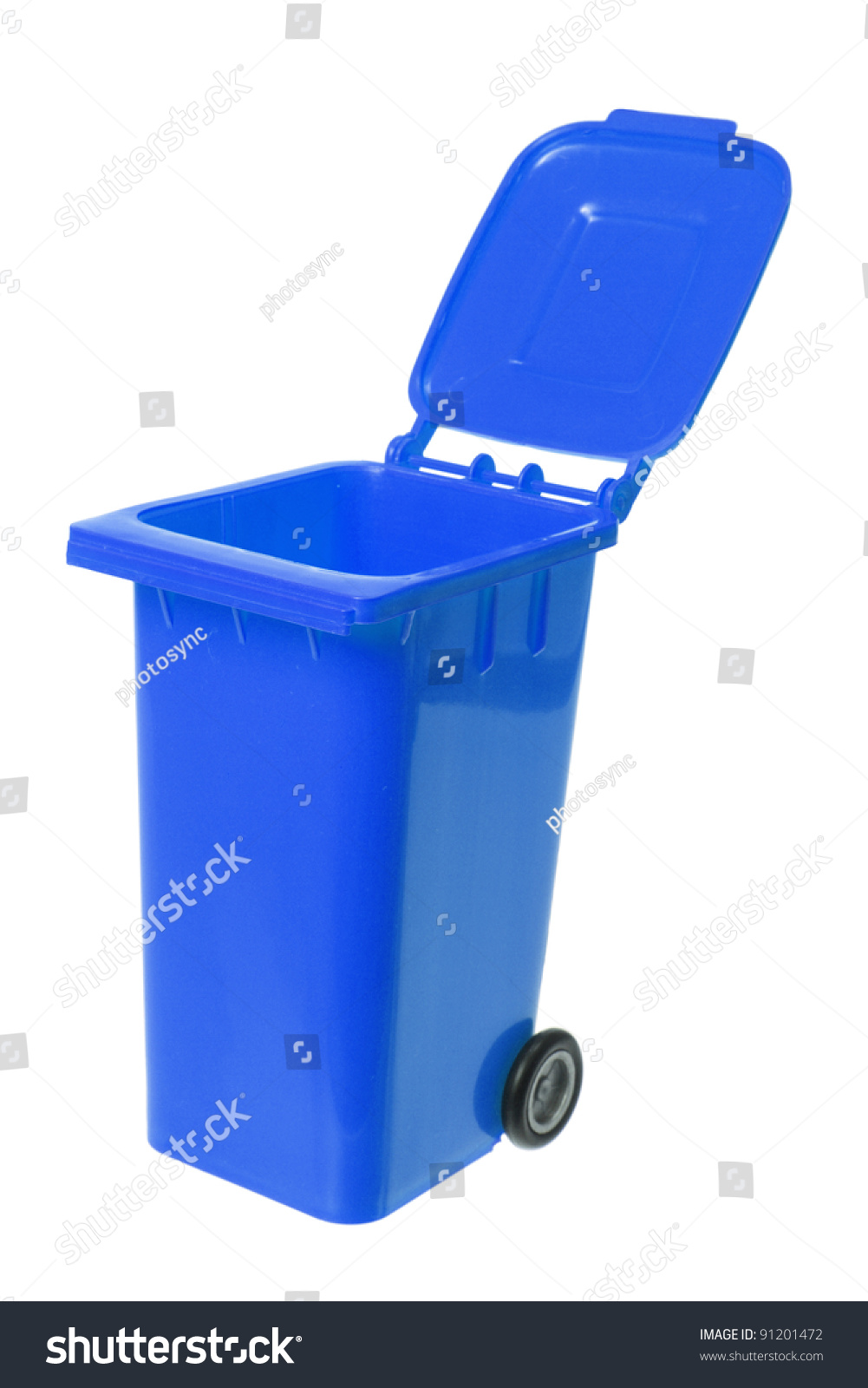 Garbage Bin On White Background Stock Photo 91201472 : Shutterstock