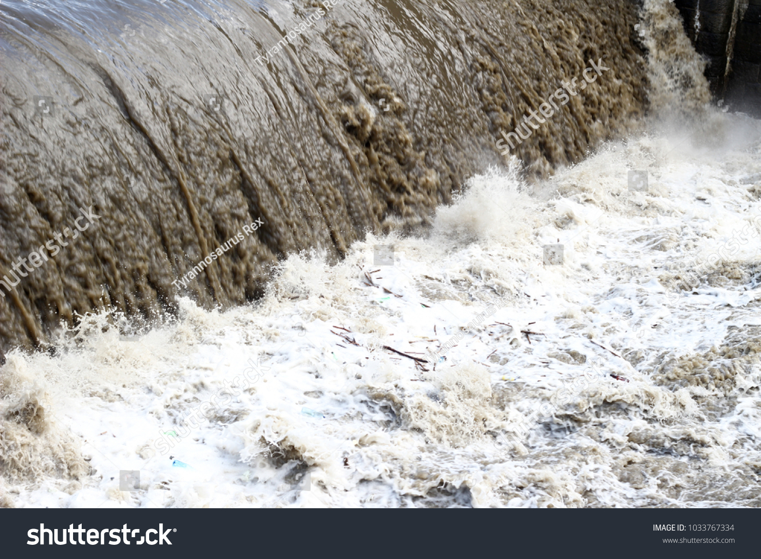 Garbage Water Fall Pollution City Stock Photo 1033767334 | Shutterstock