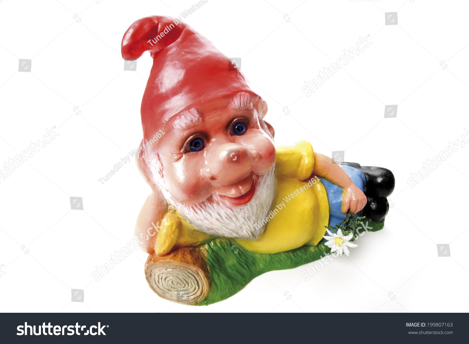 Garden Gnome Lying On Meadow Stock Photo Edit Now 199807163