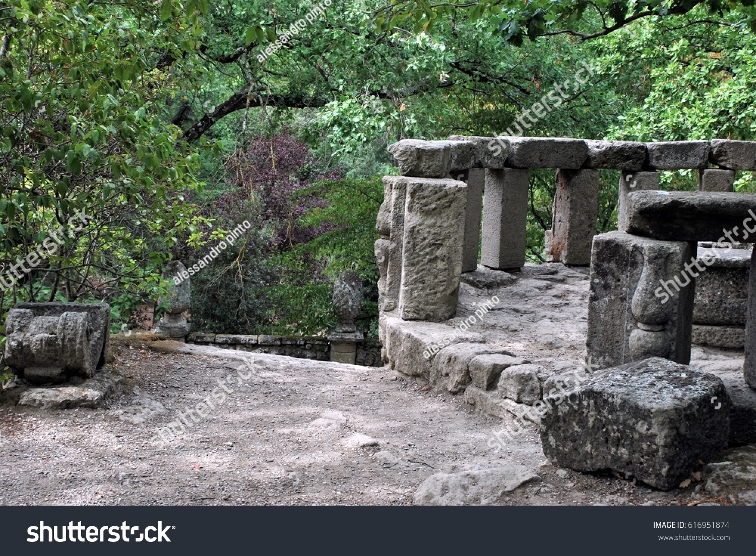 Garden Bomarzo Near Viterbo Italy Stock Photo Edit Now 616951874