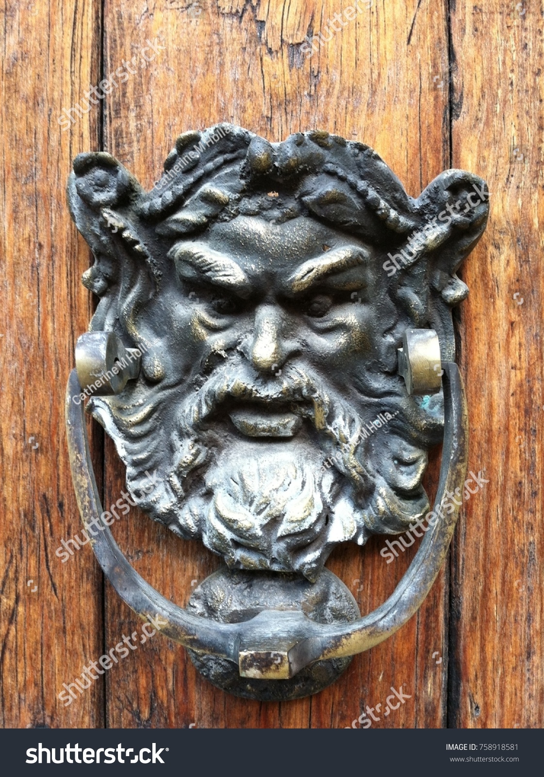 Gargoyle Face Door Knocker Stock Photo Edit Now 758918581
