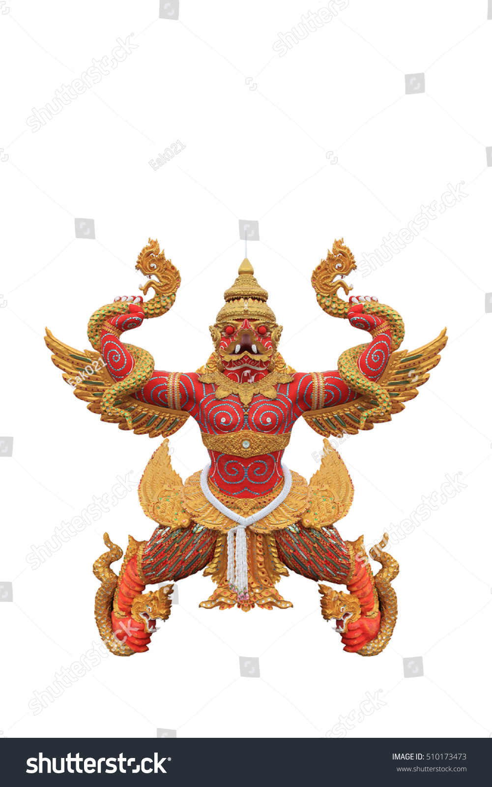  Garuda  Catch Naga  Statue Isolated On Stock Photo 510173473 