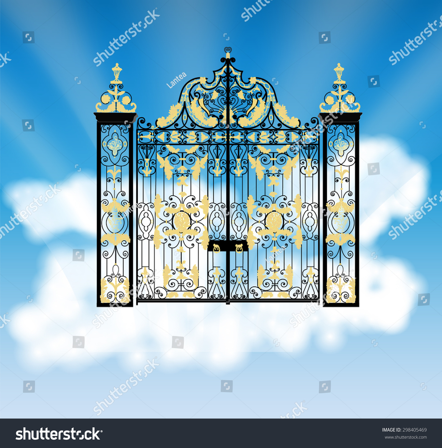 Gate To Heaven, Kensington Palace Gate Stock Photo 298405469 : Shutterstock