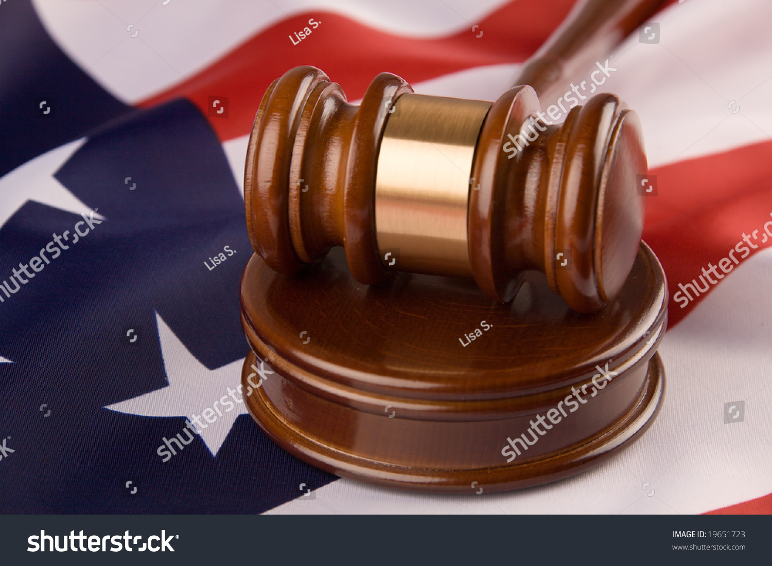 Gavel American Flag Symbol Jurisdiction Stock Photo 19651723 | Shutterstock