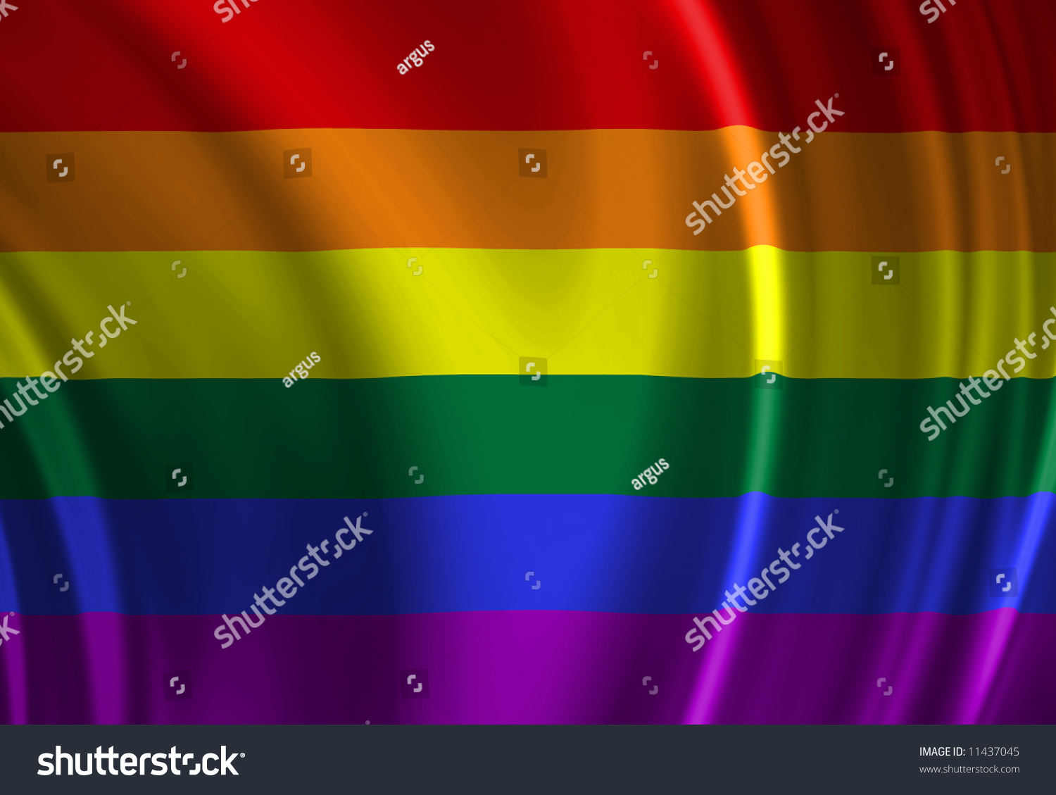 Gay Pride Flag Waving Wind Stock Illustration 11437045