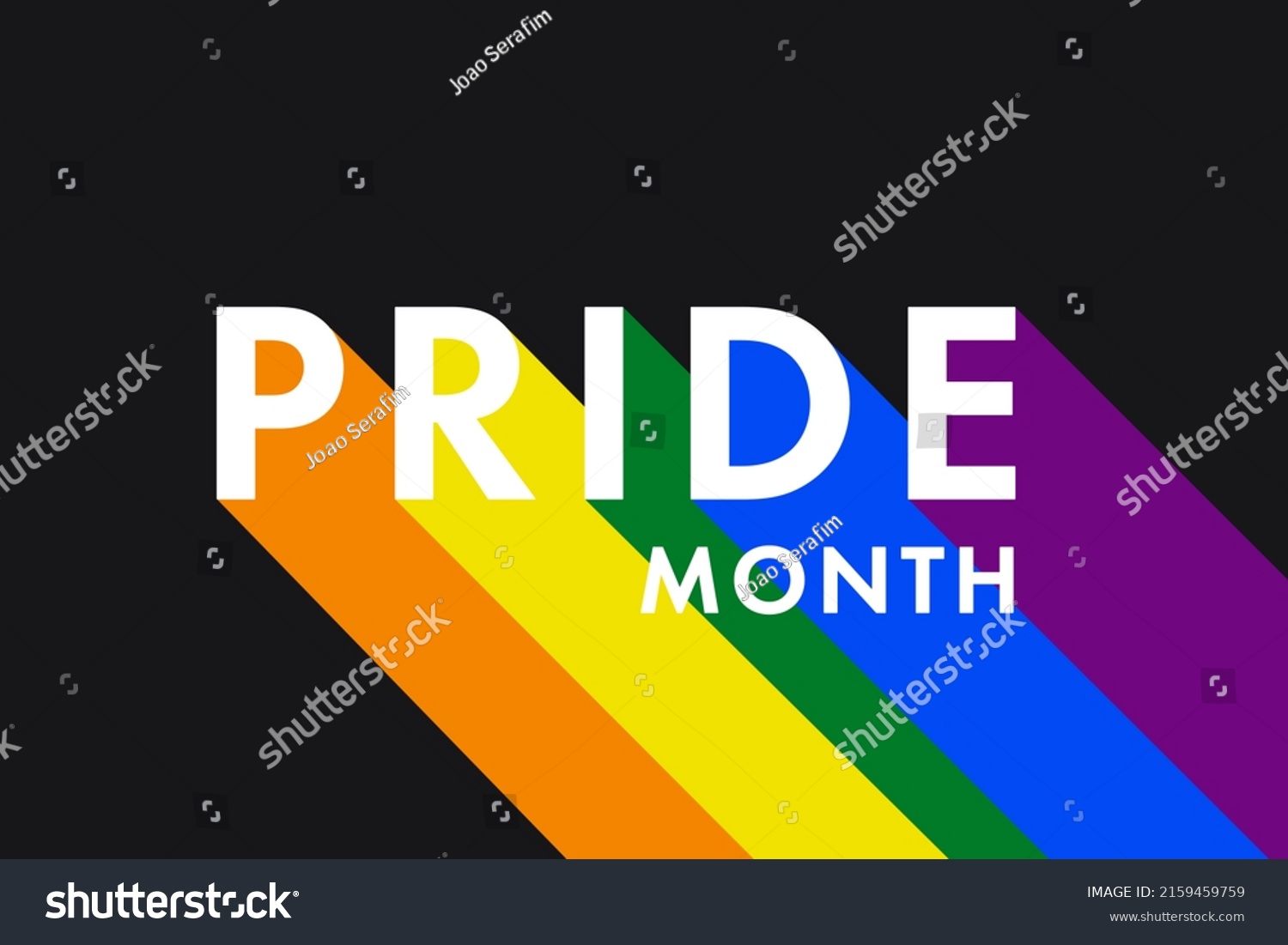 Gay Pride Month June Lgbtq Multicolored Stock Illustration 2159459759