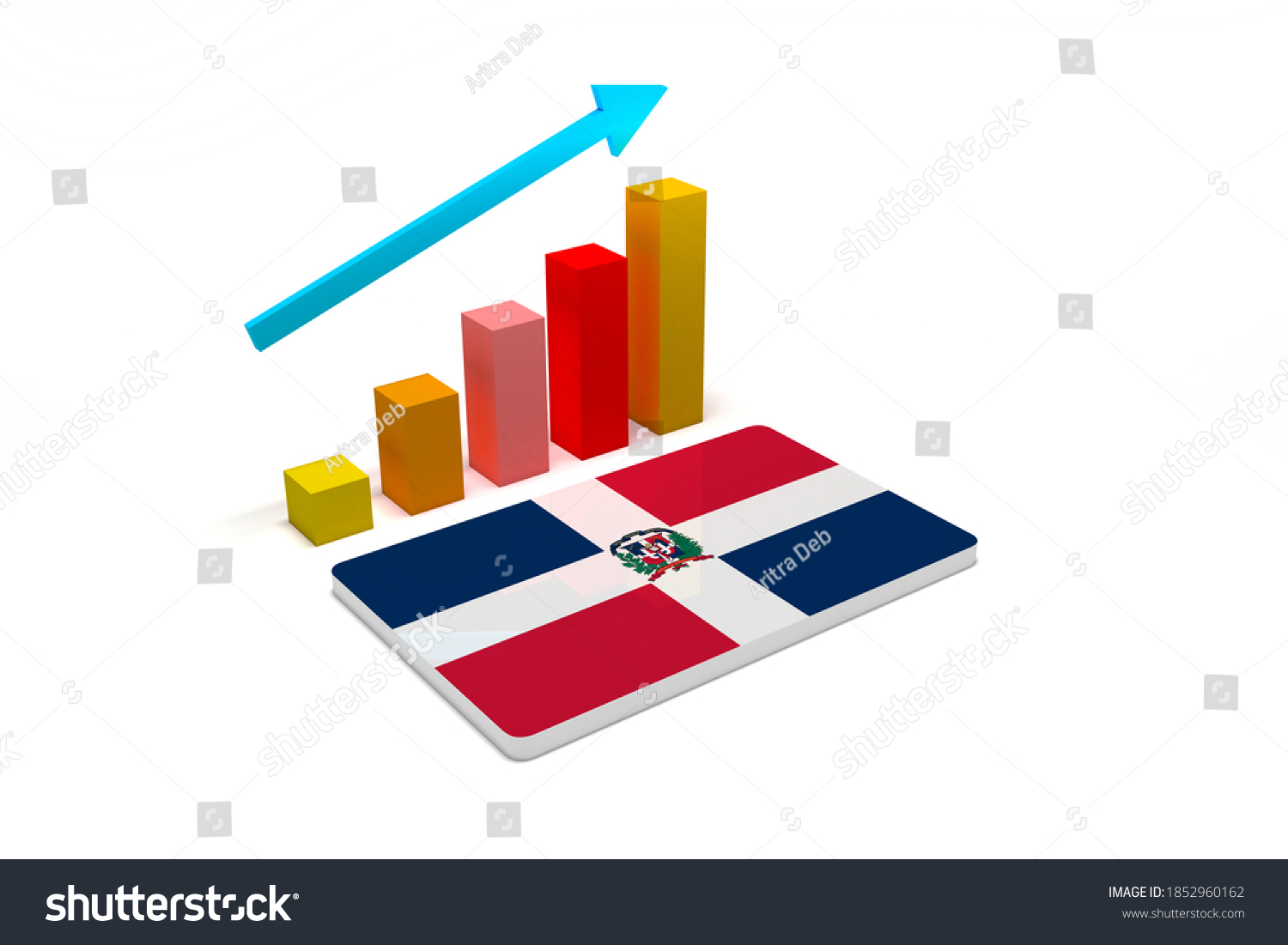 Gdp Dominican Republic Financial Economy Financial Stock Illustration