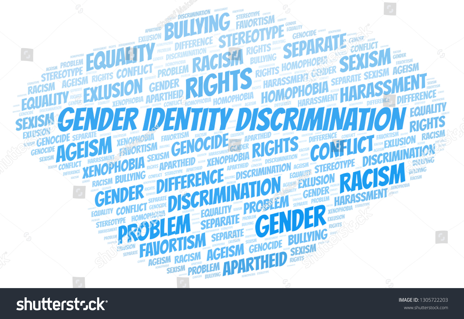 Gender Identity Discrimination Type Discrimination Word Ilustración De Stock 1305722203 5604