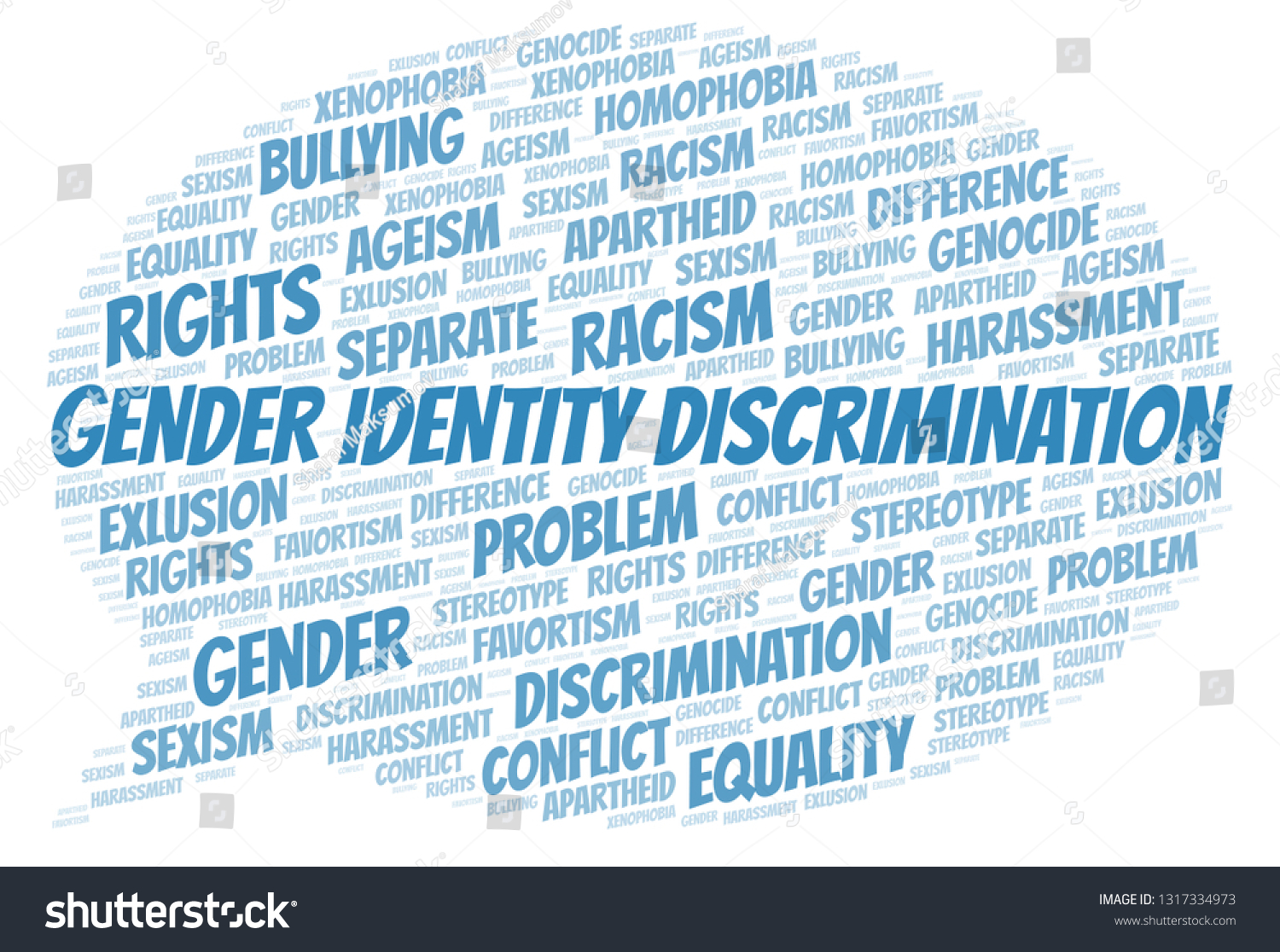 Gender Identity Discrimination Type Discrimination Word 스톡 일러스트 1317334973 Shutterstock 0049