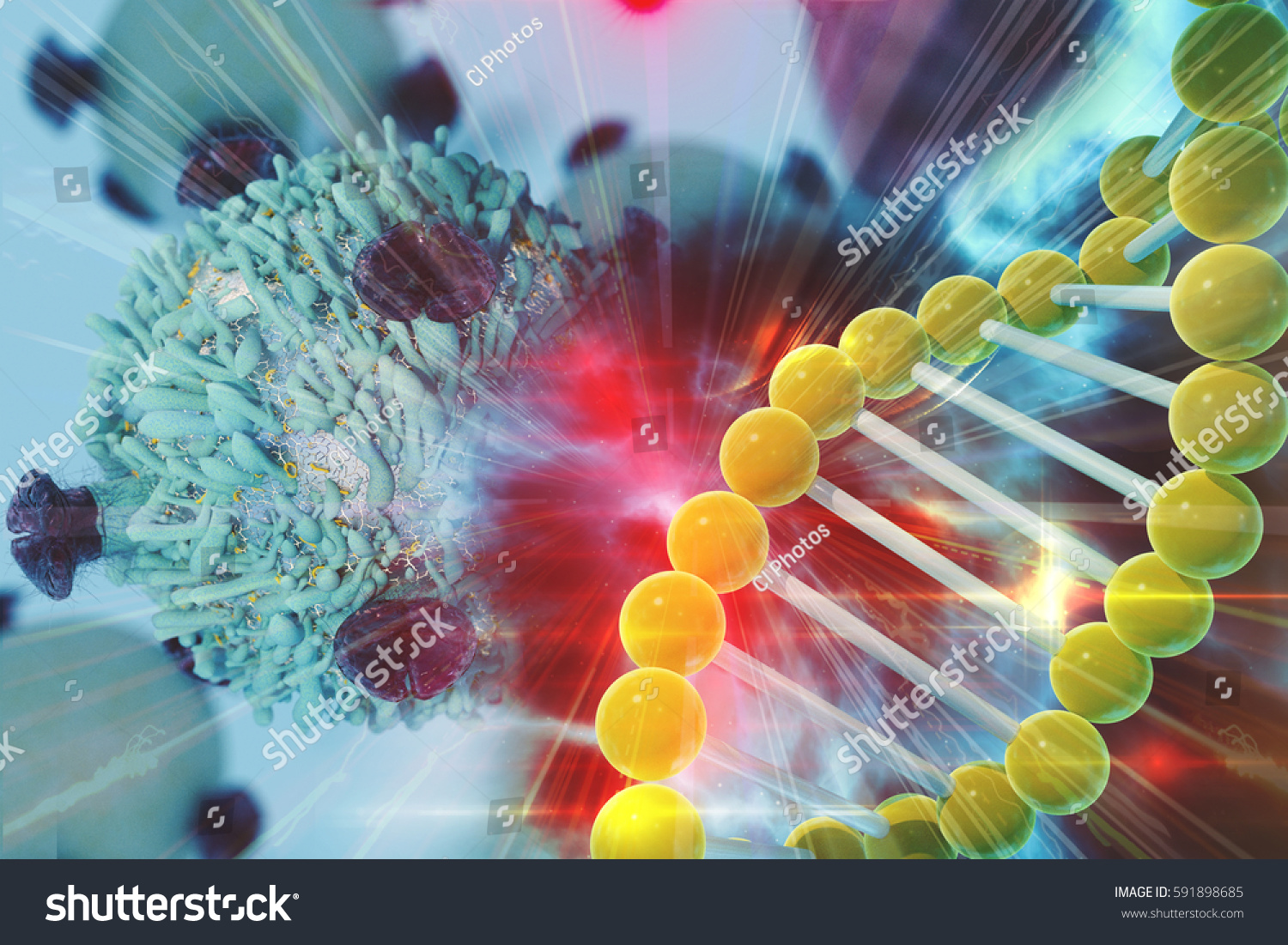 Gene Therapy Cancer Treatment Concept Cancer Stock Photo 591898685 ...