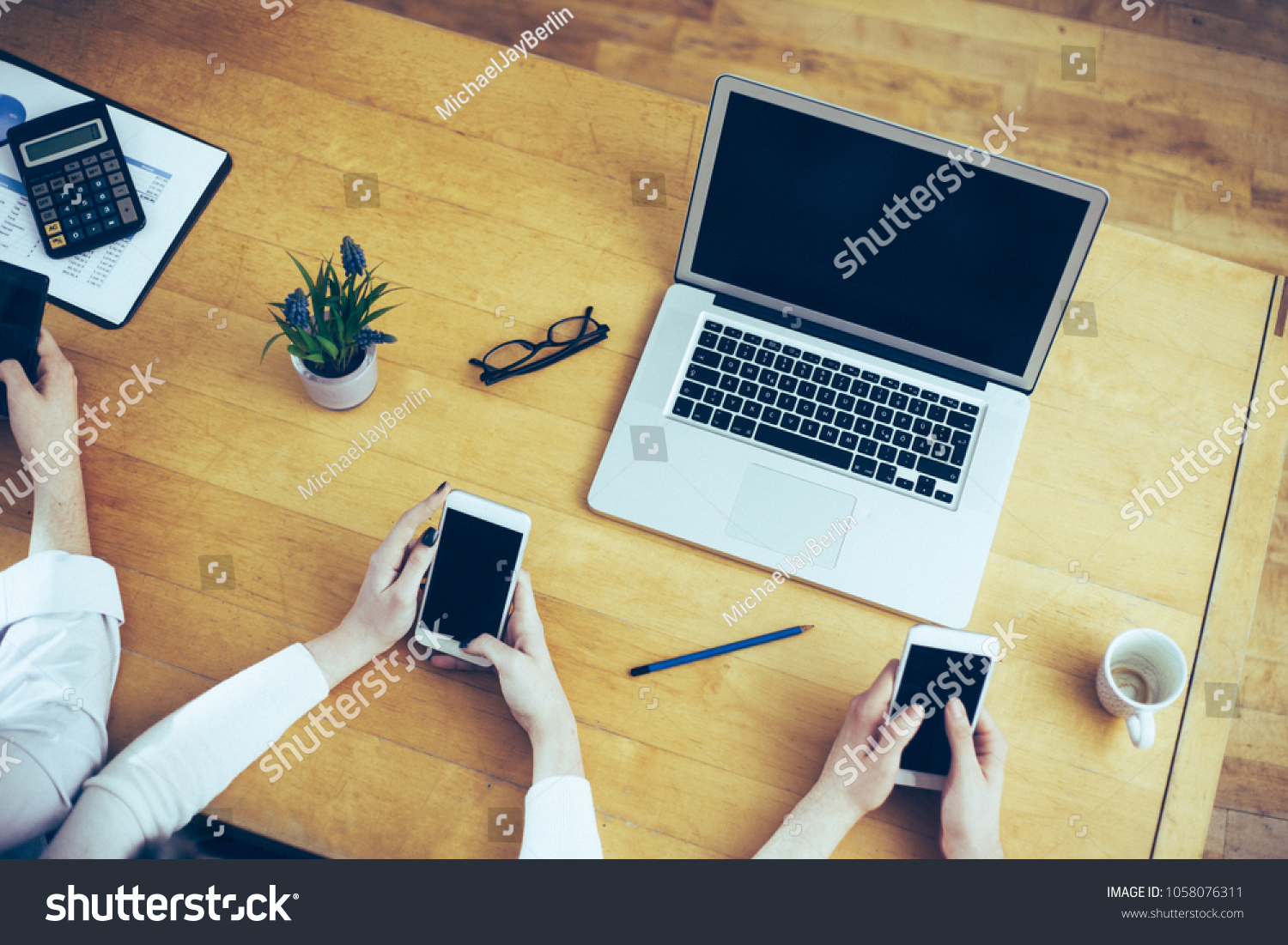 Generation Y Office Desk Young Adults Stock Photo Edit Now