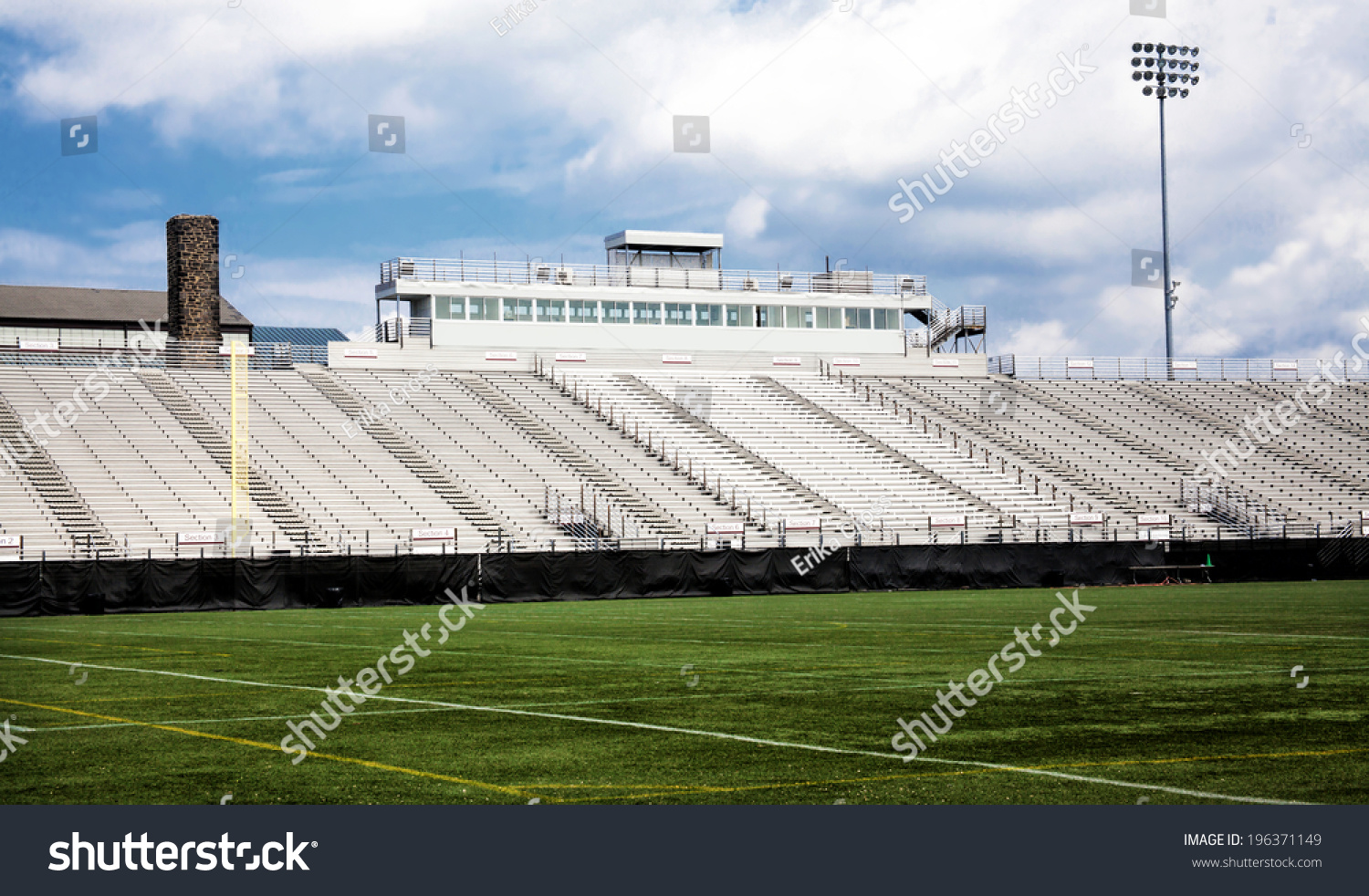 Generic Football Stadium With Blue Sky Stock Photo 196371149 : Shutterstock