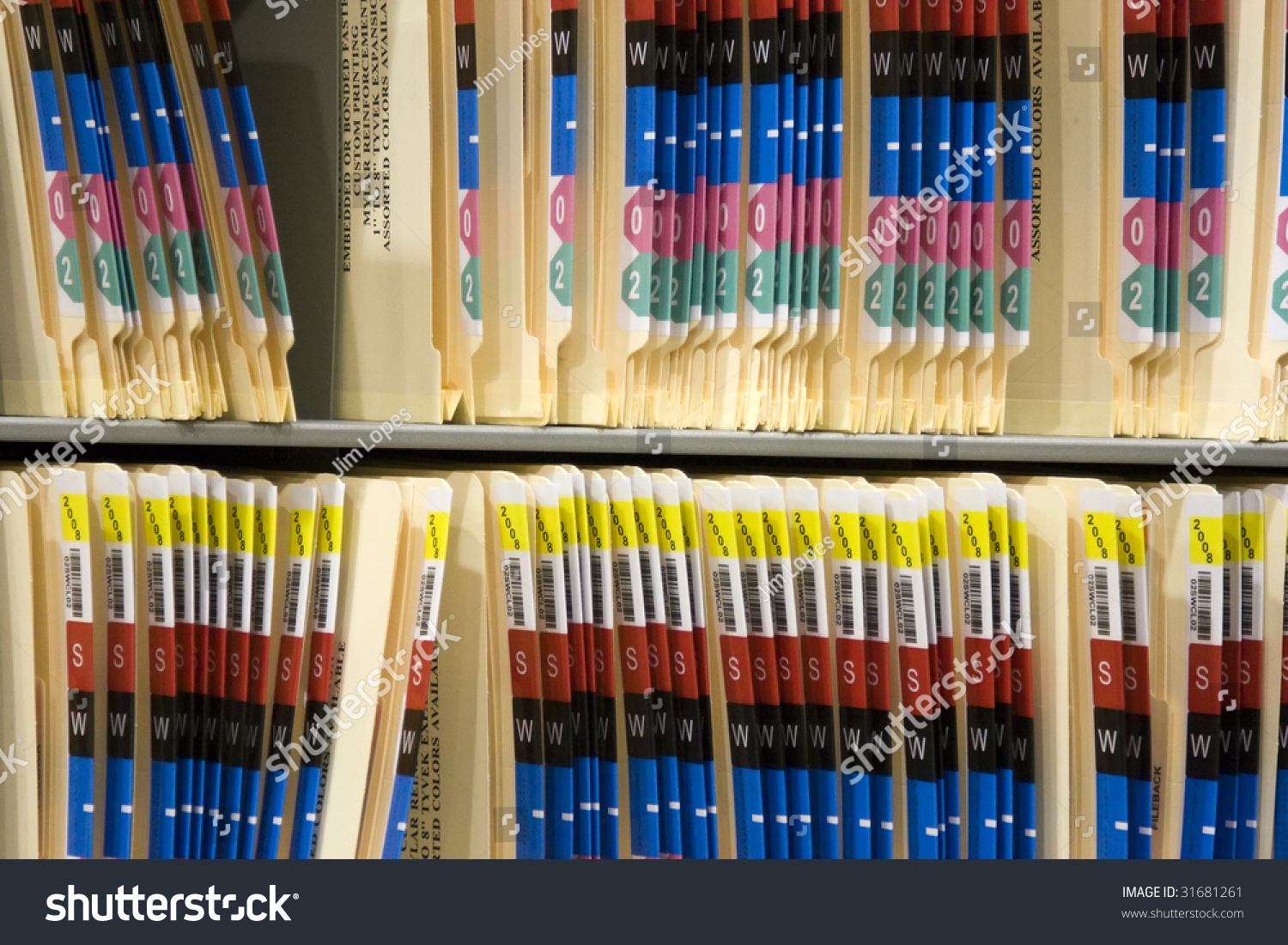 Generic Medical Record Folder On Shelf Stock Photo 31681261 : Shutterstock