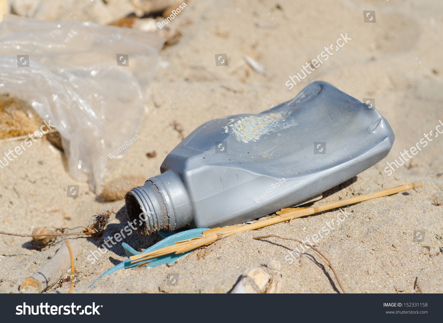 Generic Plastic Waste Accumulates On Beach Stock Photo Edit Now