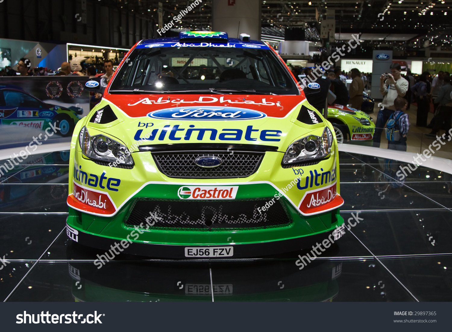 Geneva March 7 Ford Rally Car Stock Photo (Edit Now) 29897365